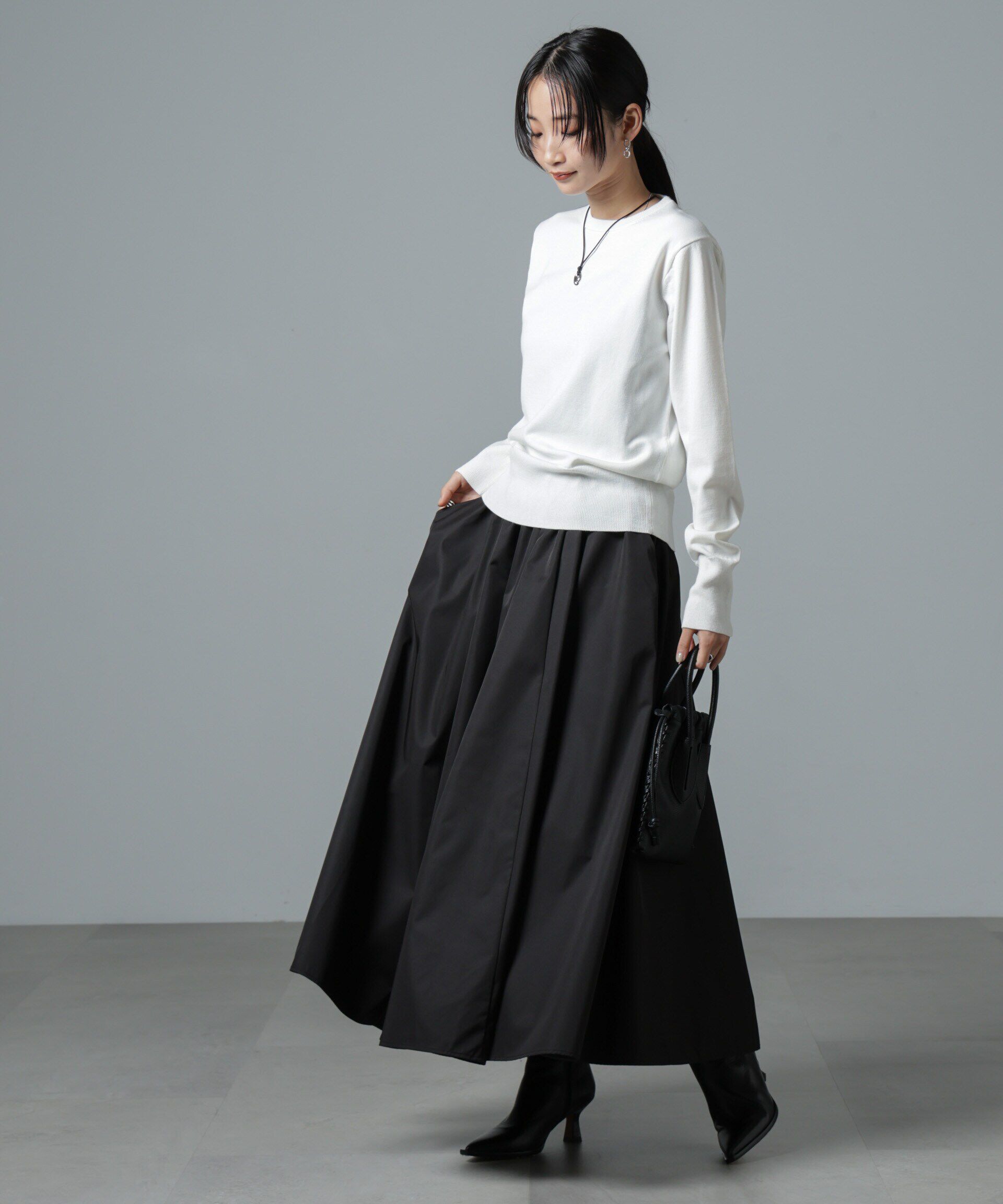 nano･universe「洗濯機洗可バンブーレーヨンニットプルオーバー」|ニット・セーター|