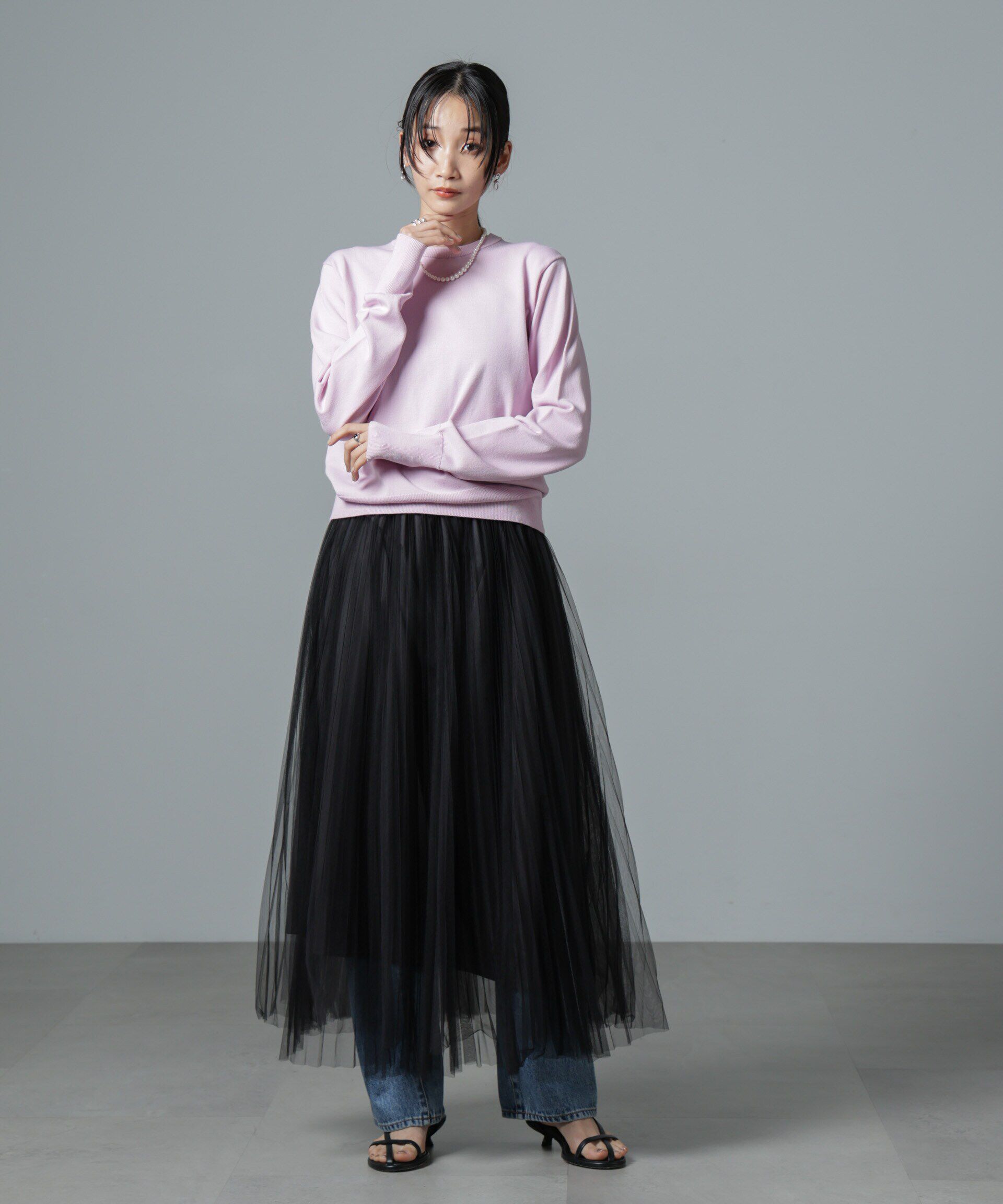 nano･universe「洗濯機洗可バンブーレーヨンニットプルオーバー」|ニット・セーター|