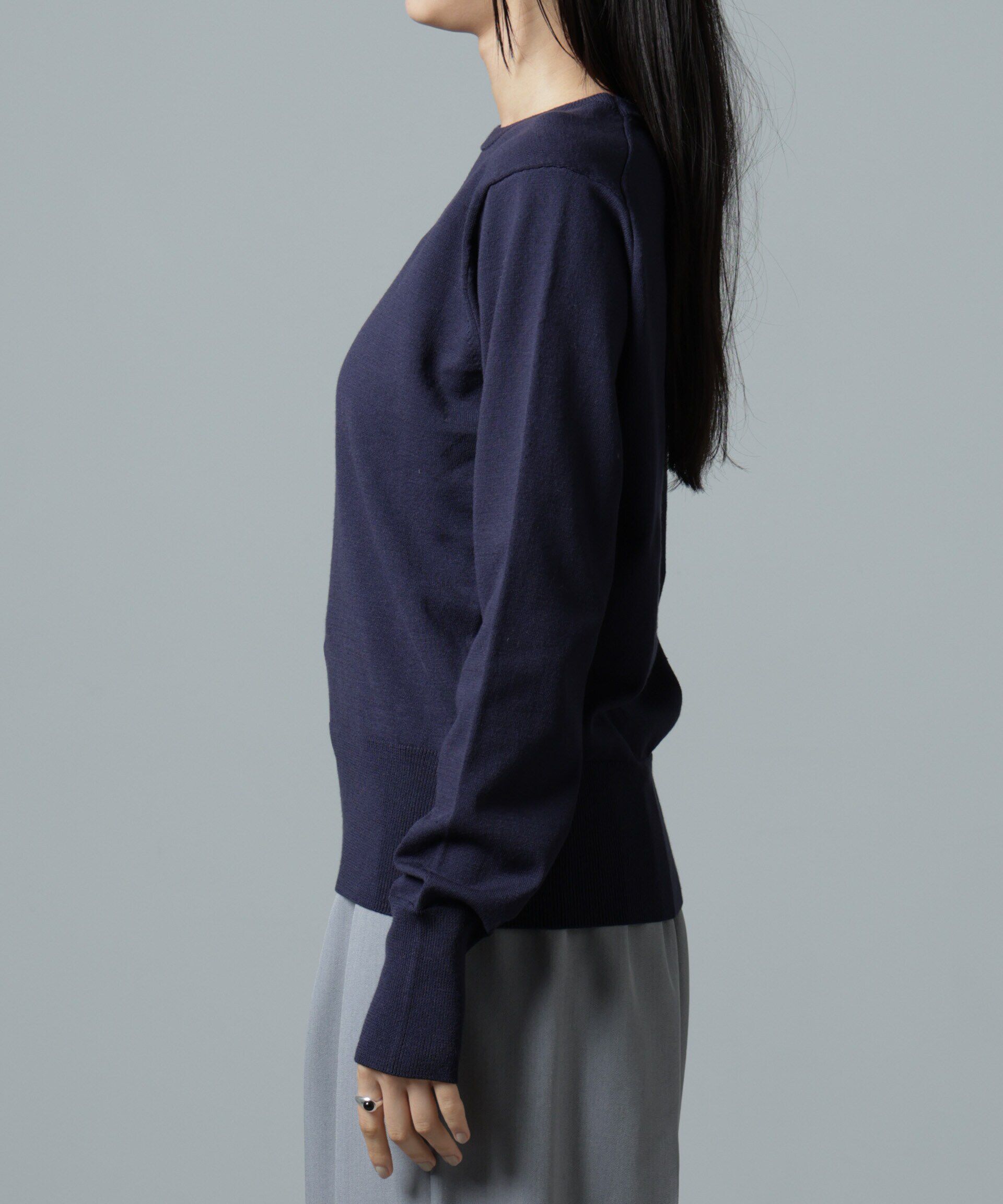 nano･universe「洗濯機洗可バンブーレーヨンニットプルオーバー」|ニット・セーター|