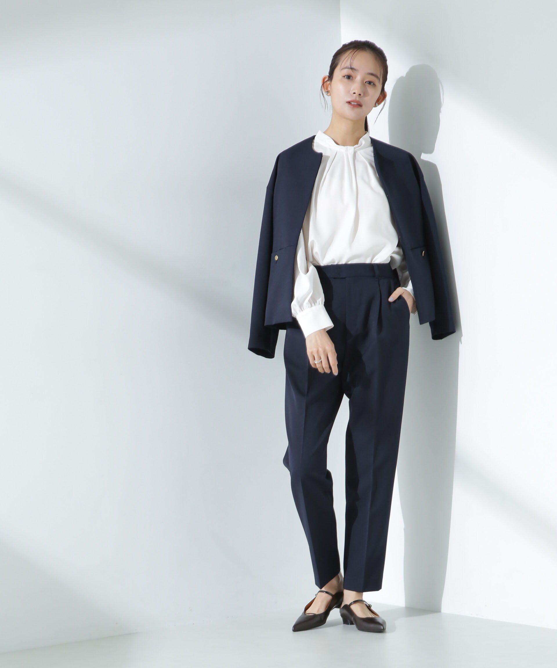 nano･universe「デイリーファンクション ノーカラージャケット(セットアップ可)」|テーラードジャケット|