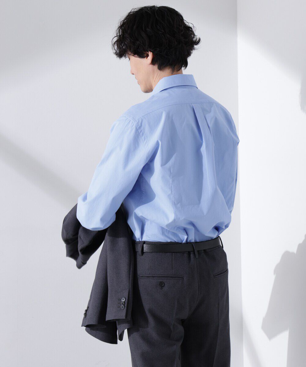 nano･universe「｢N shirt｣Anti Soaked(R) 汗染み防止セミワイドカラーシャツ長袖」|シャツ・ブラウス|