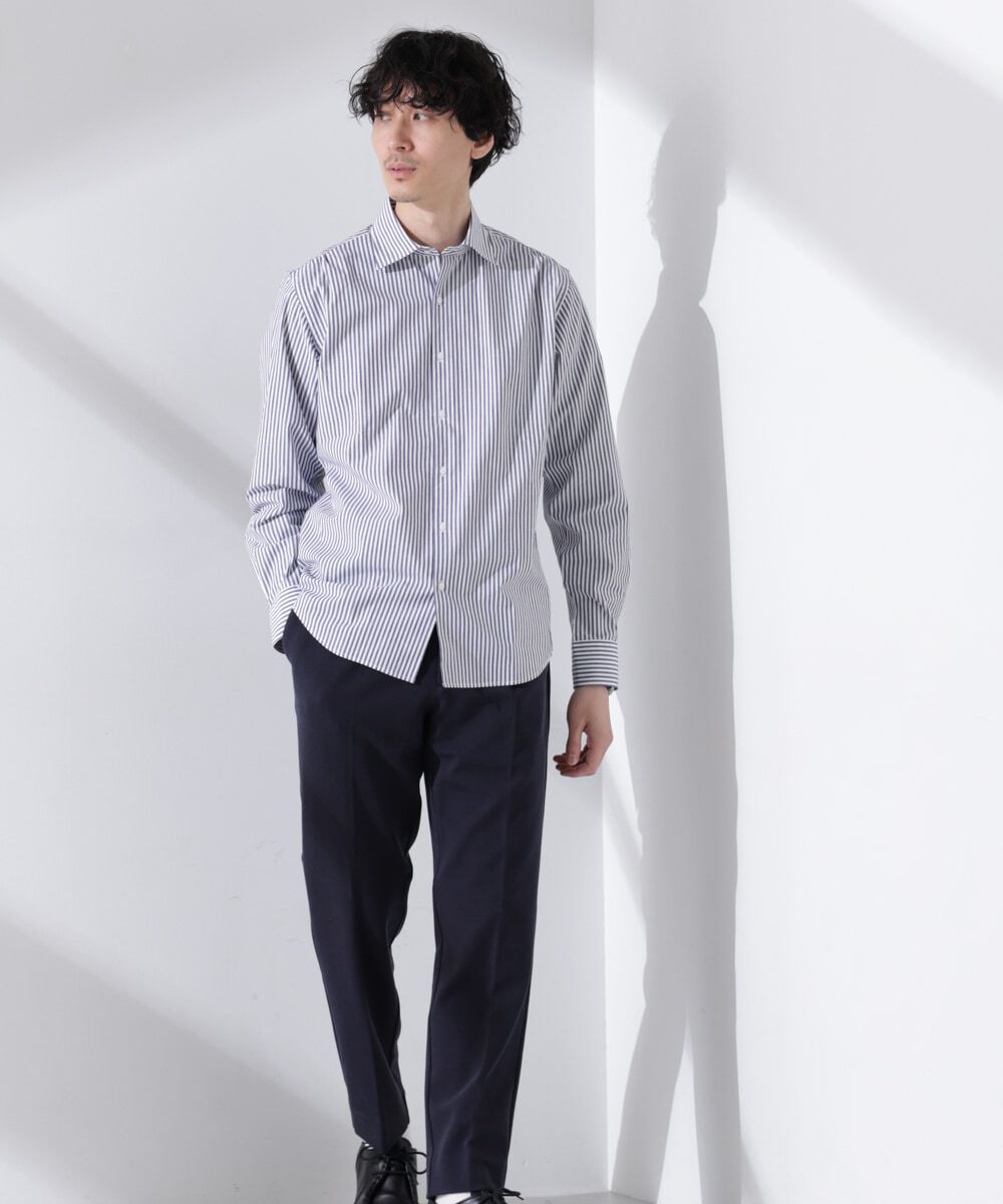 nano･universe「｢N shirt｣Anti Soaked(R) 汗染み防止セミワイドカラーシャツ長袖」|シャツ・ブラウス|