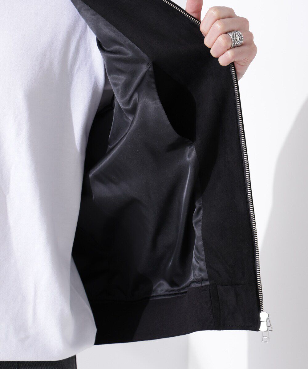 nano･universe「フェイクスエードMA-1」|ブルゾン・スタジャン|