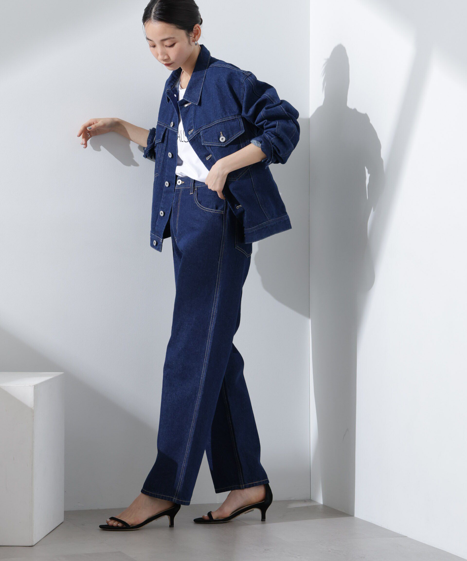 nano･universe「デニムブルゾン（セットアップ可）」|テーラードジャケット|