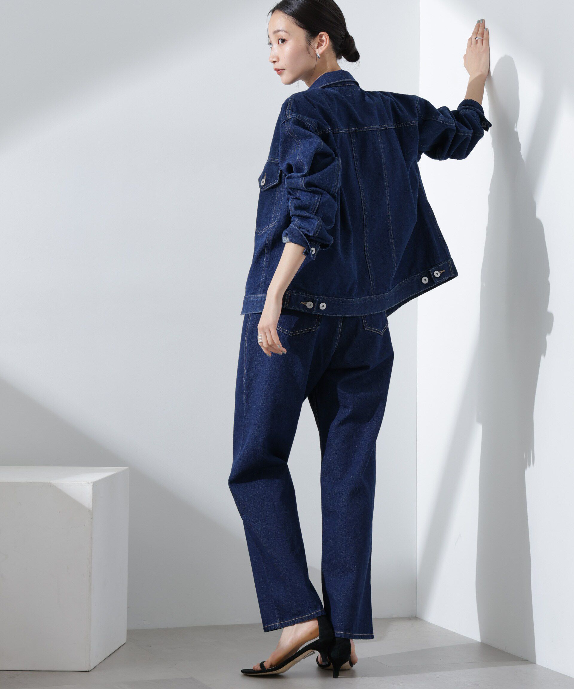 nano･universe「デニムブルゾン（セットアップ可）」|テーラードジャケット|