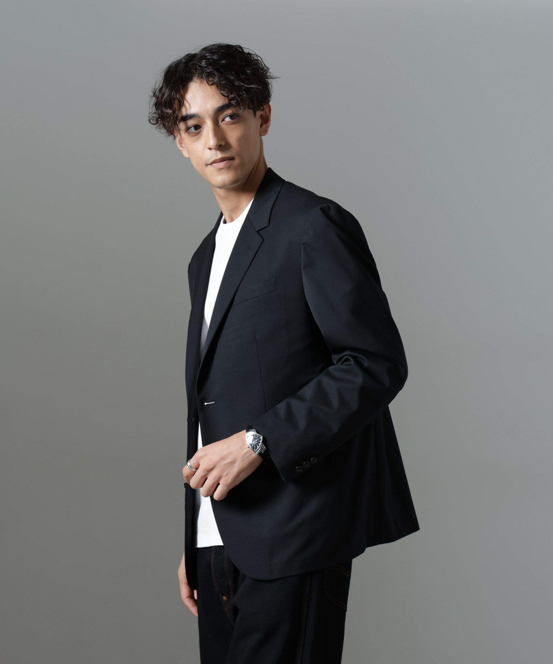 nano･universe「クラシックウールボクシージャケット(セットアップ可)」|スーツ|