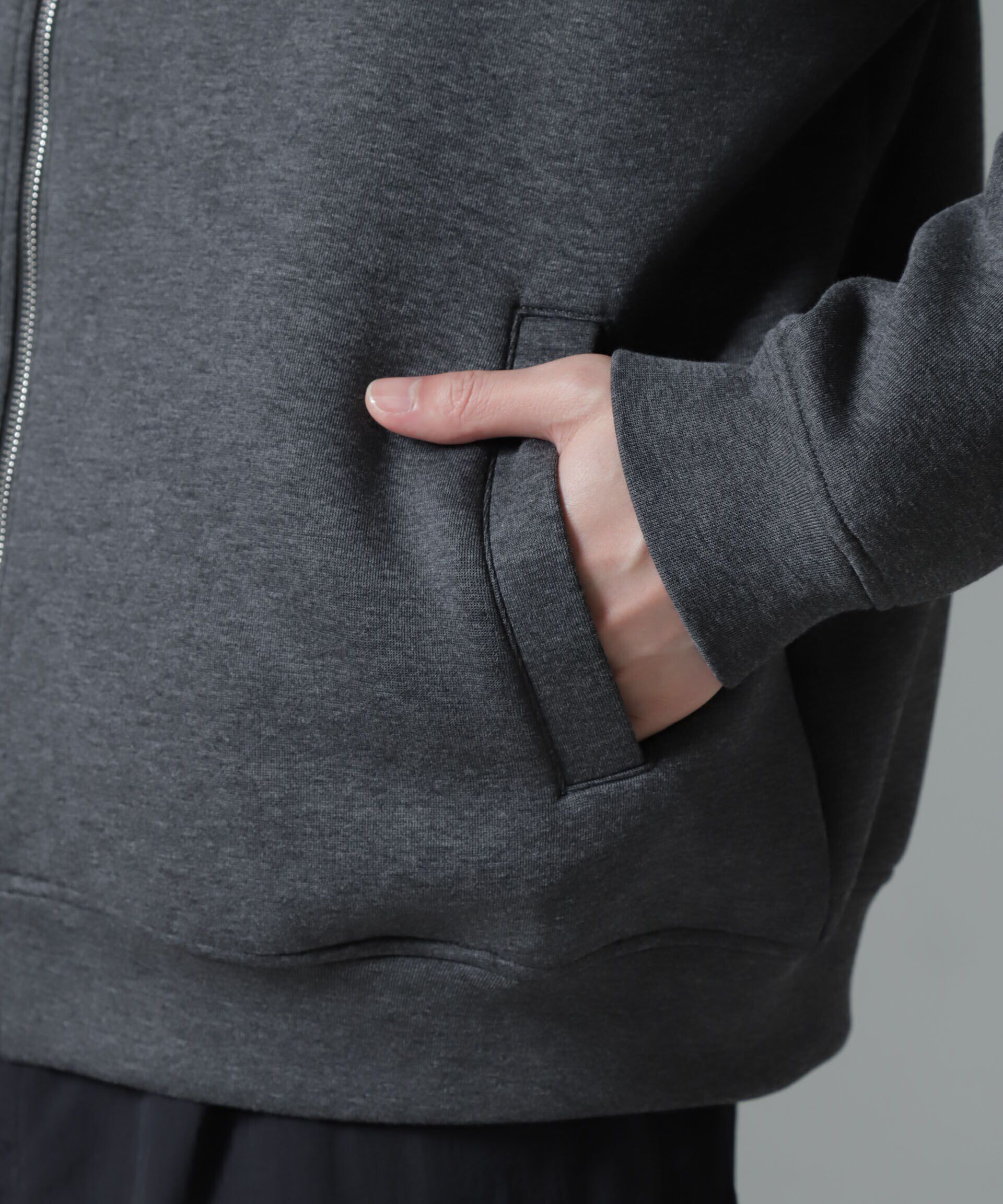 nano･universe「ボンディングボルドフィットフーディーブルゾン」|Tシャツ・カットソー|