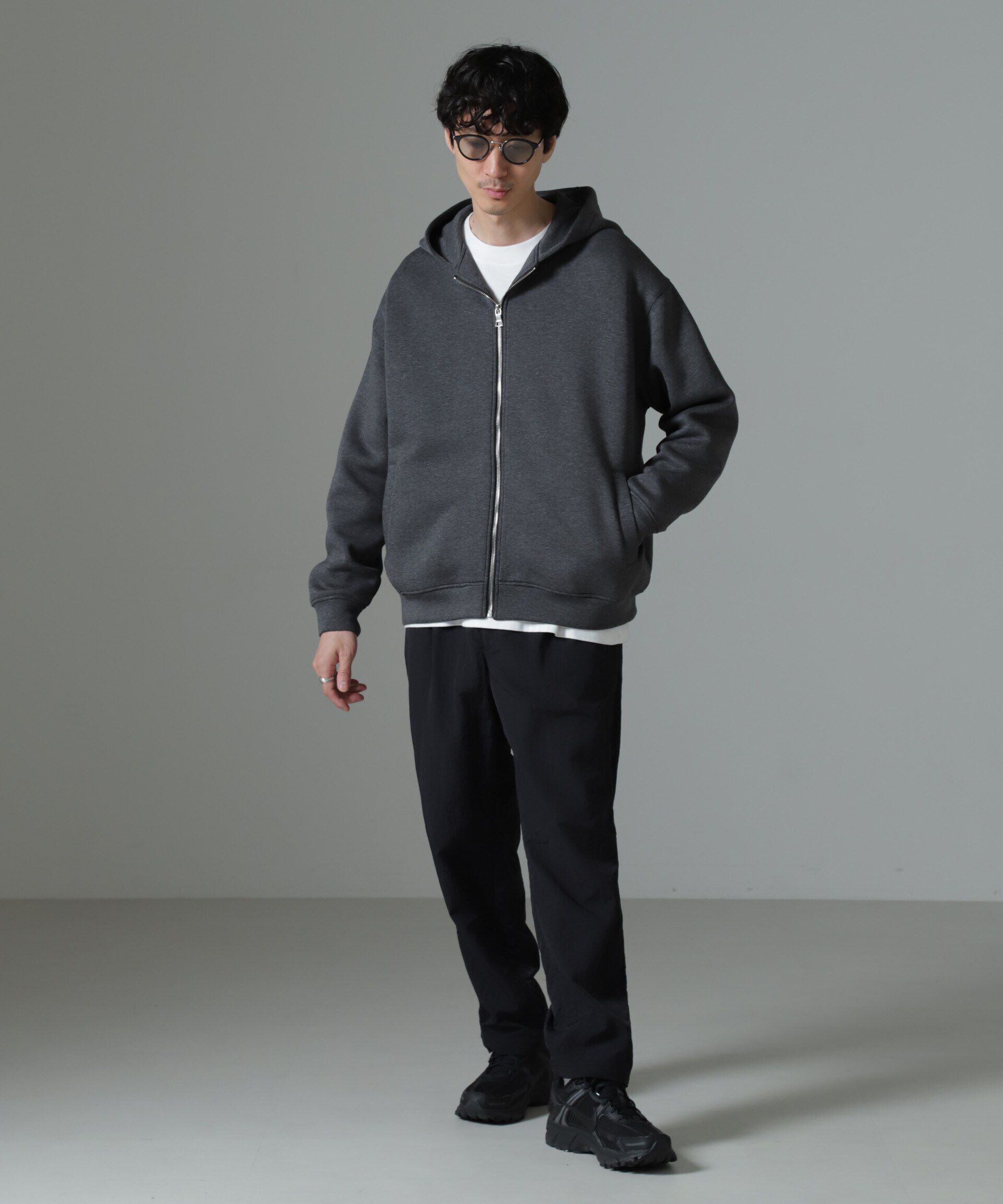 nano･universe「ボンディングボルドフィットフーディーブルゾン」|Tシャツ・カットソー|