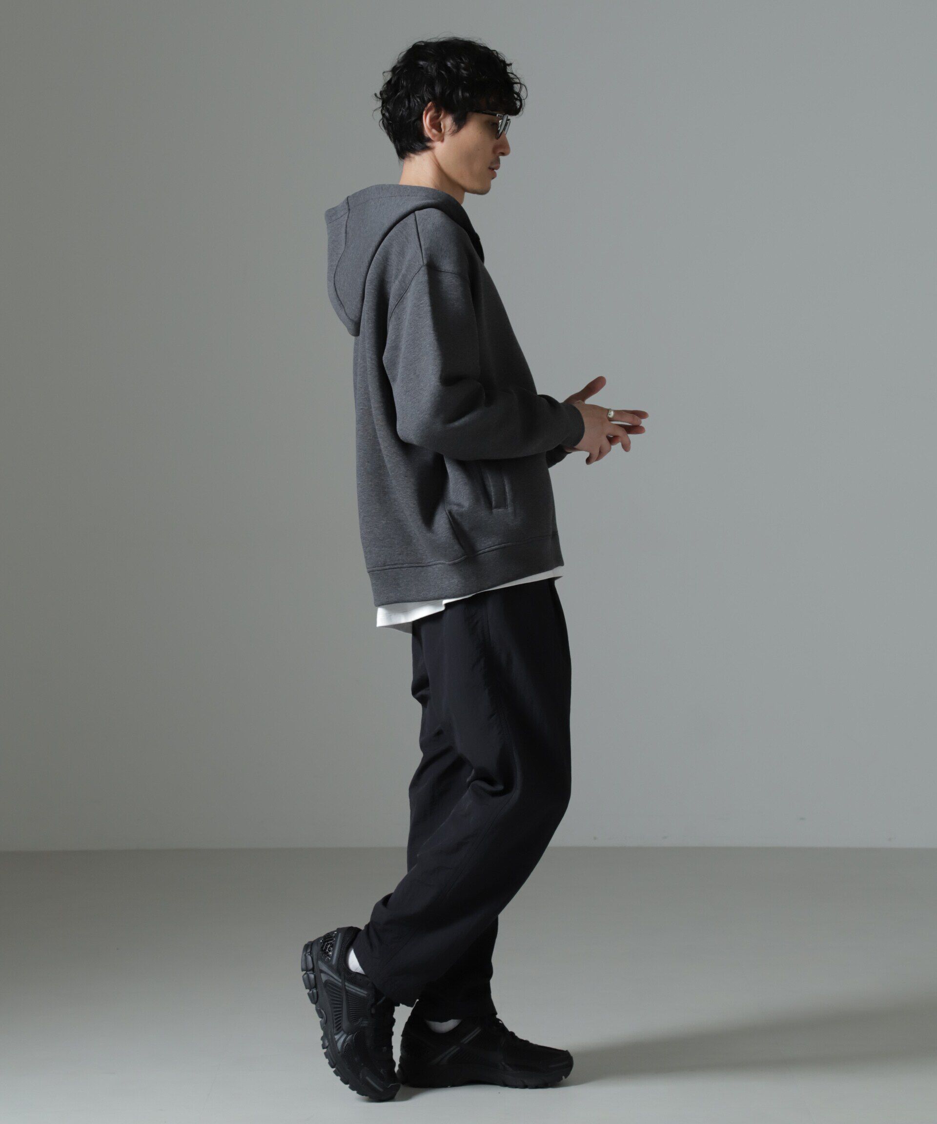 nano･universe「ボンディングボルドフィットフーディーブルゾン」|Tシャツ・カットソー|