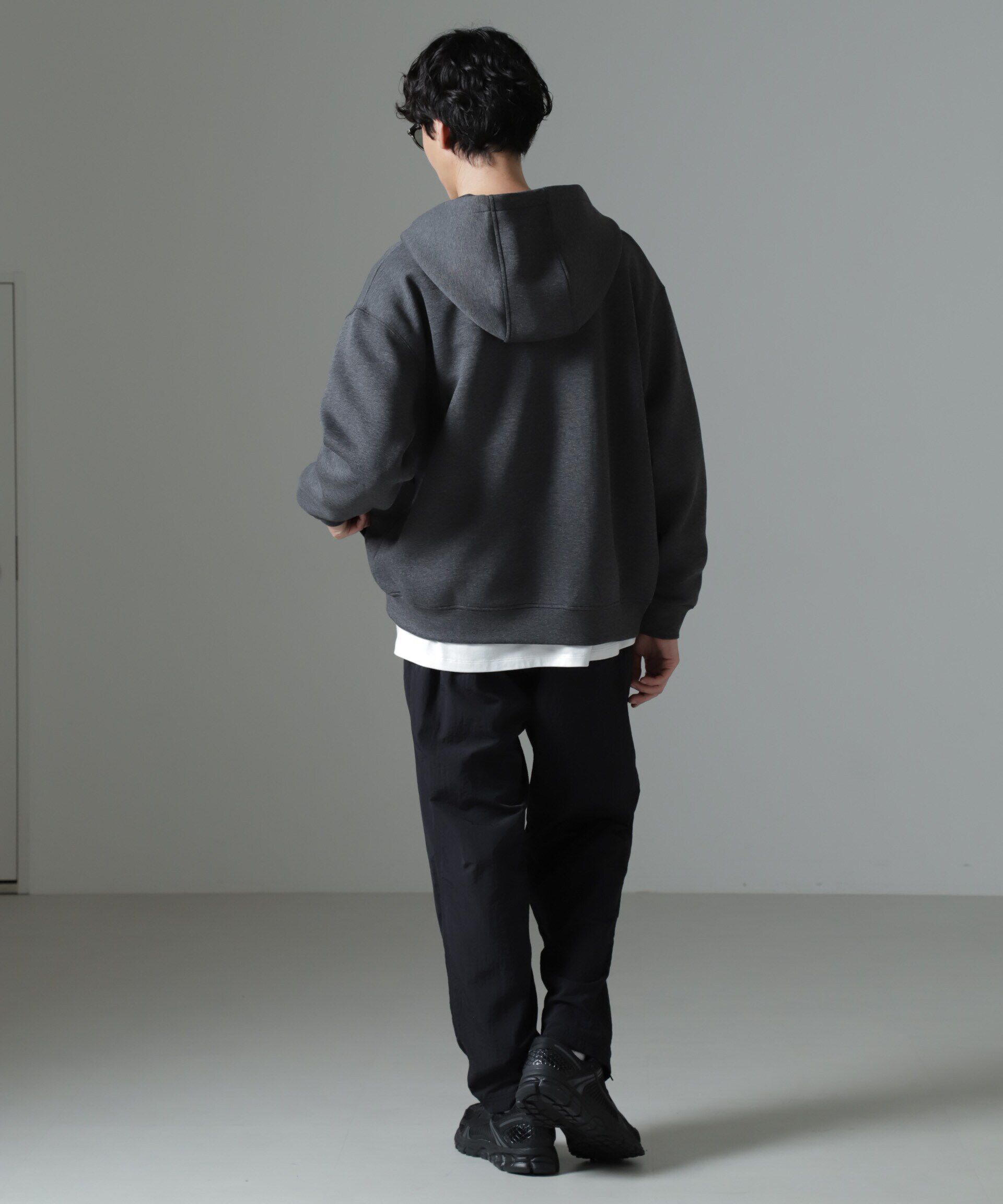 nano･universe「ボンディングボルドフィットフーディーブルゾン」|Tシャツ・カットソー|