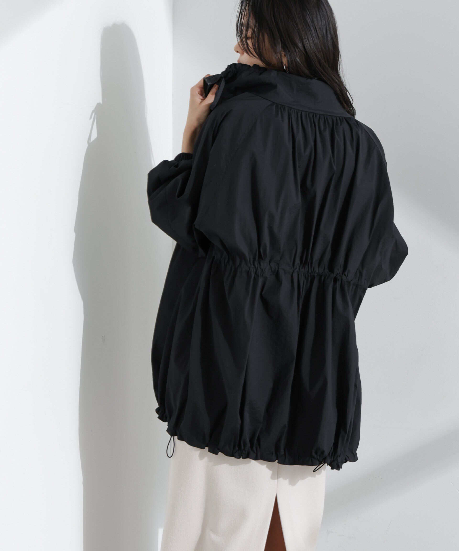 nano･universe「ナイロンワッシャーオーバーサイズライトブルゾン」|ブルゾン・スタジャン|