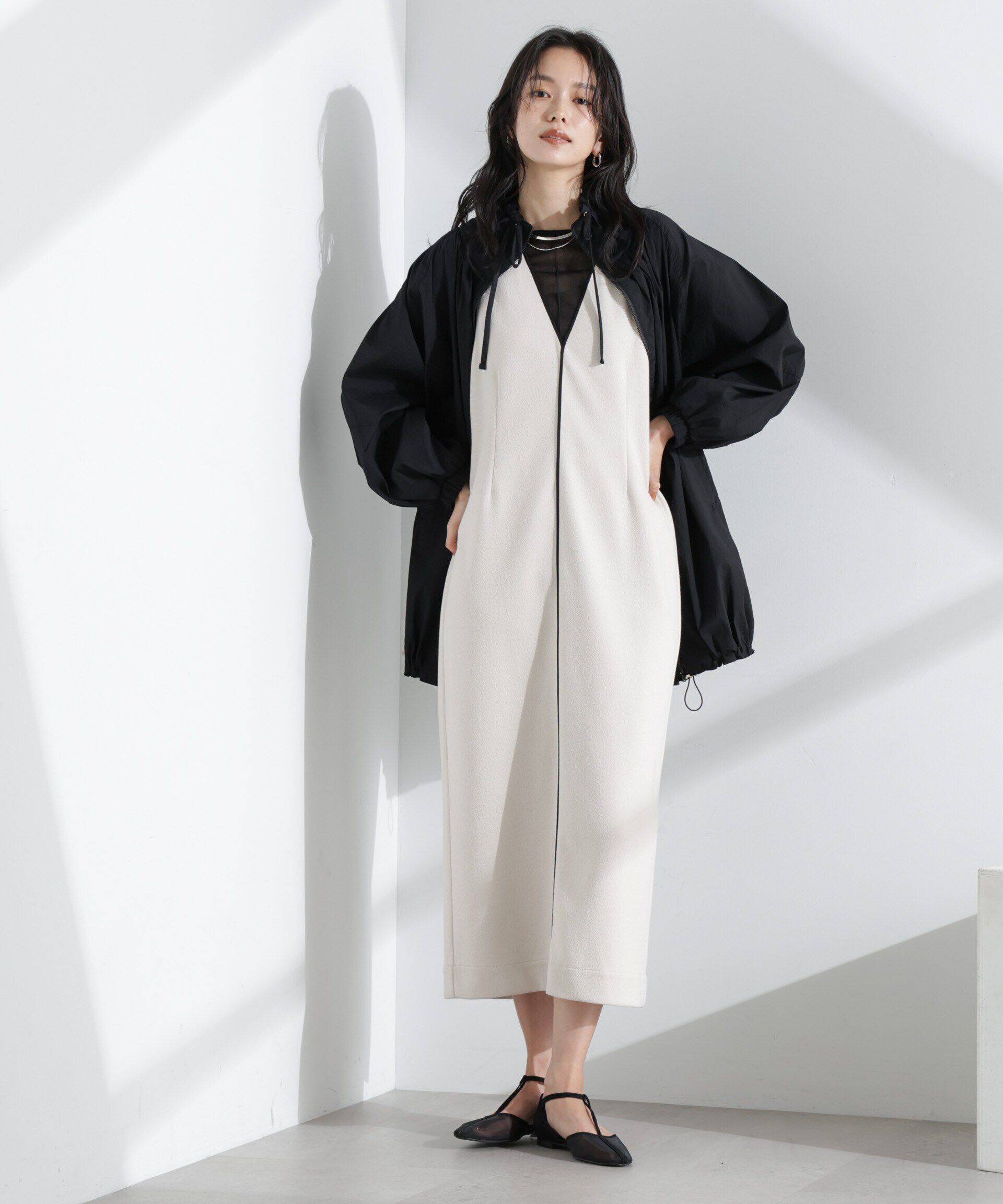 nano･universe「ナイロンワッシャーオーバーサイズライトブルゾン」|ブルゾン・スタジャン|