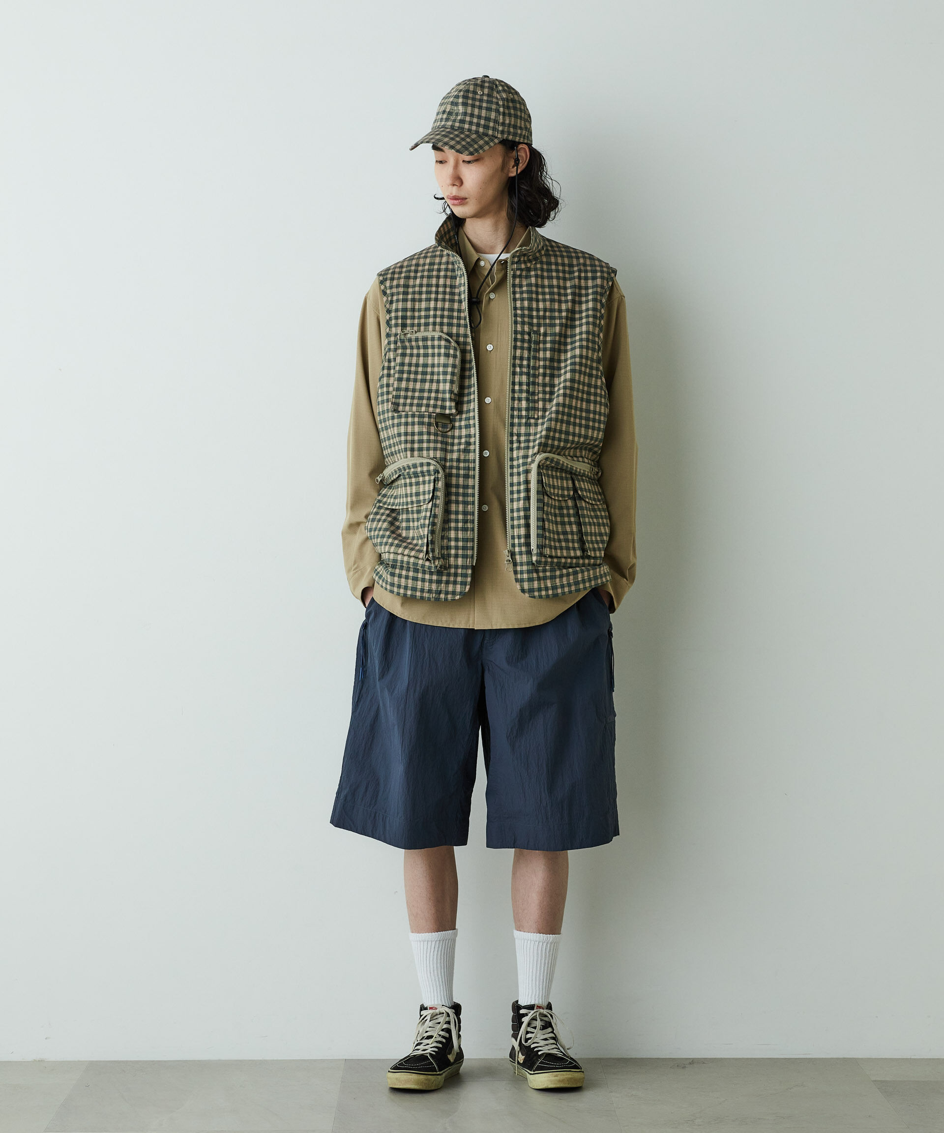 nano･universe「｢HOTEL PALACE｣ オテルパラス デジタルプリントチェックキャップ」|キャップ・キャスケット|