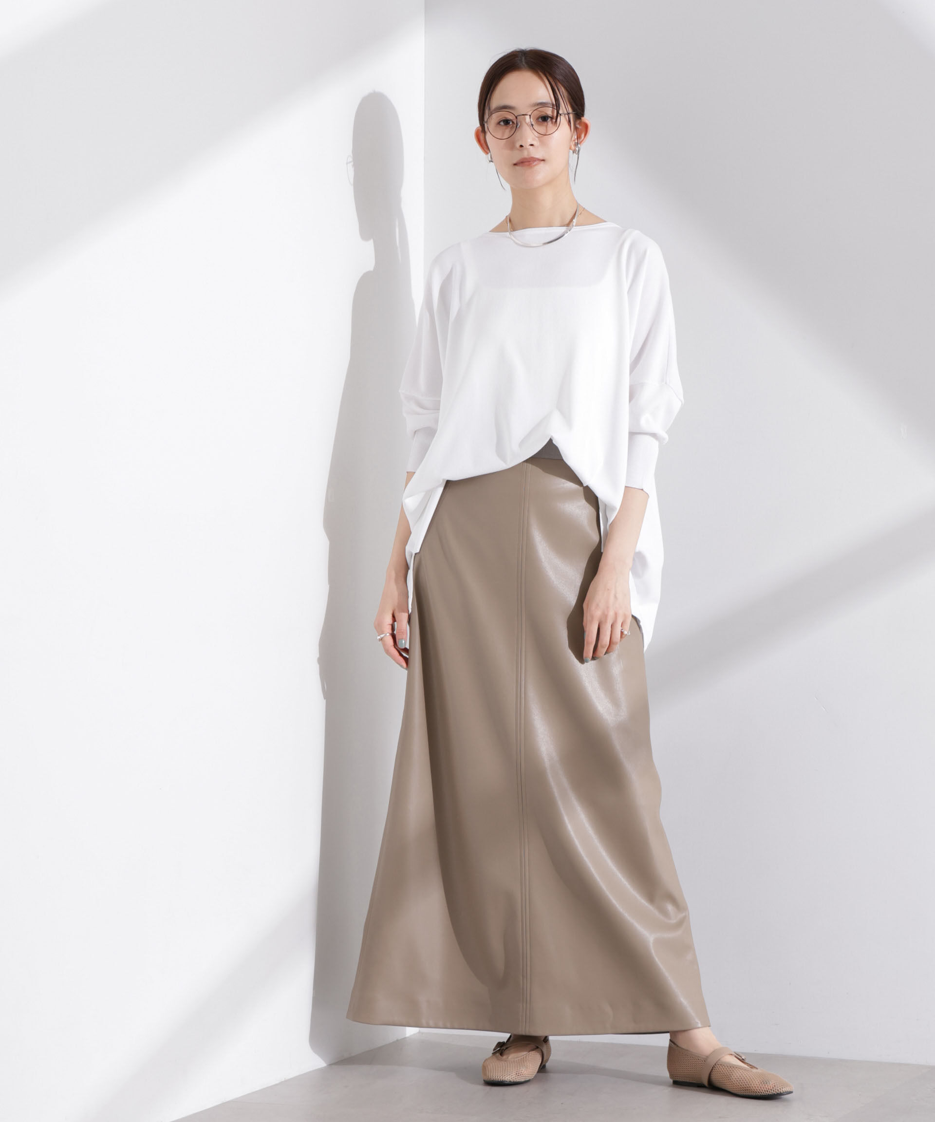 nano･universe「洗濯機洗い可UVカット接触冷感ワイドニットプルオーバー」|ニット・セーター|