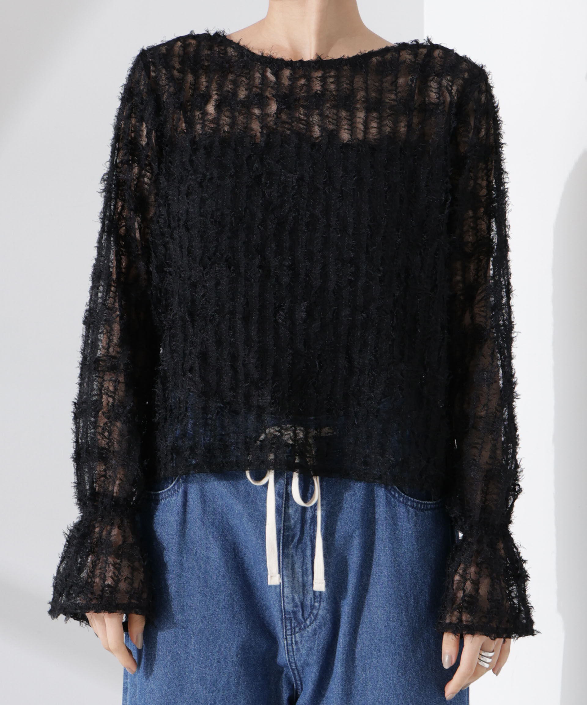 nano･universe「フリンジチュール前後2wayブラウス（セットアップ可）」|シャツ・ブラウス|