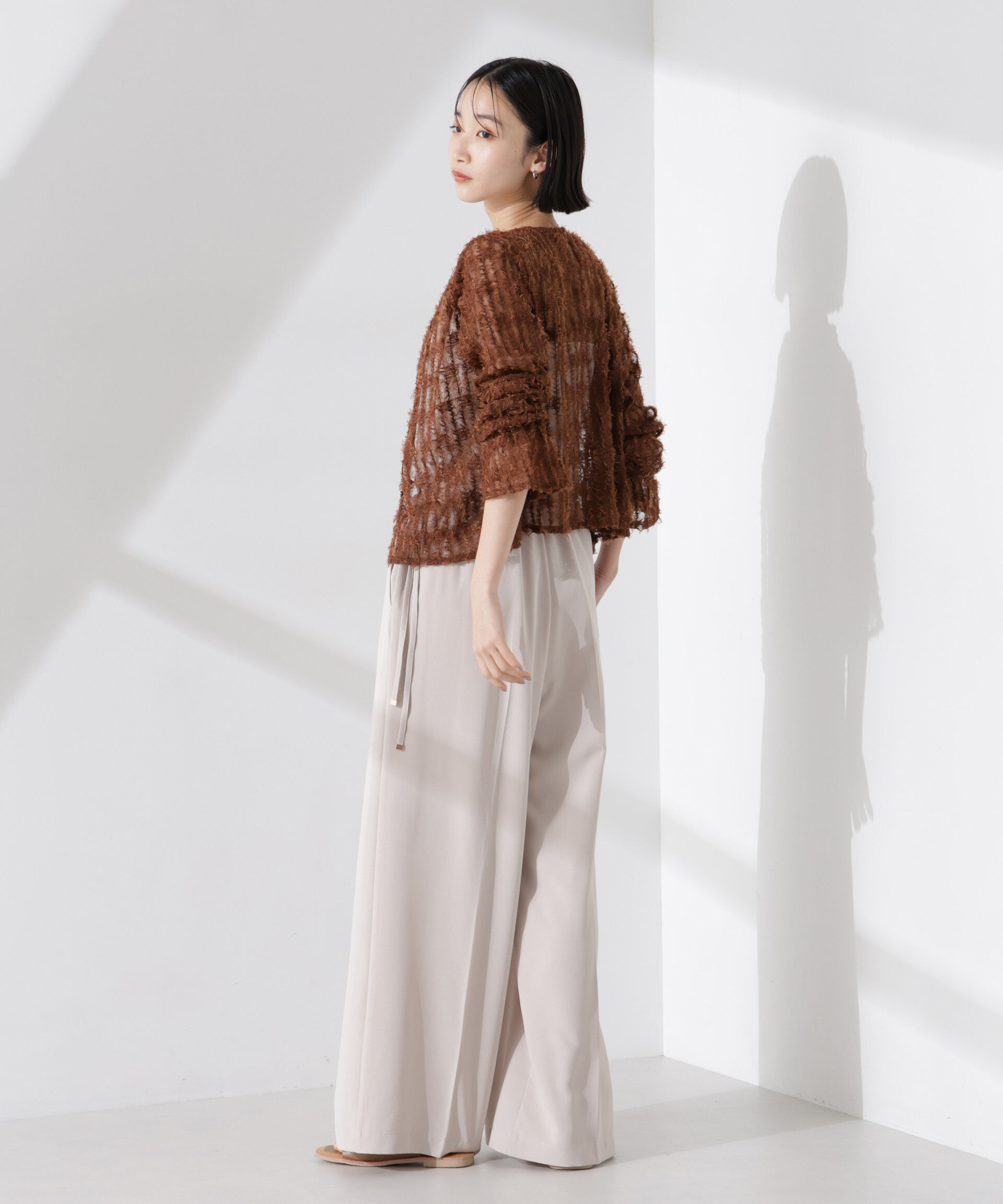 nano･universe「フリンジチュール前後2wayブラウス（セットアップ可）」|シャツ・ブラウス|