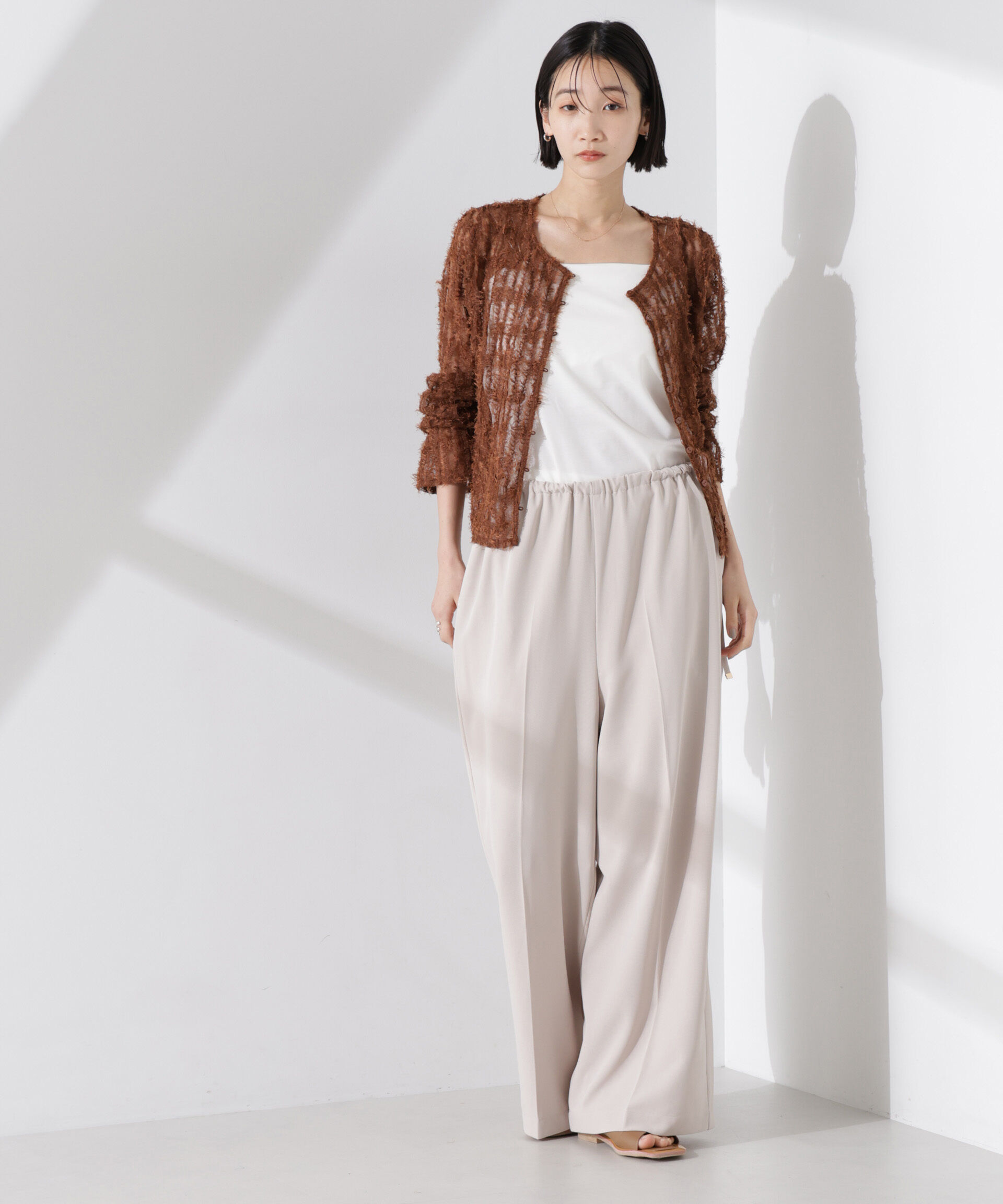 nano･universe「フリンジチュール前後2wayブラウス（セットアップ可）」|シャツ・ブラウス|