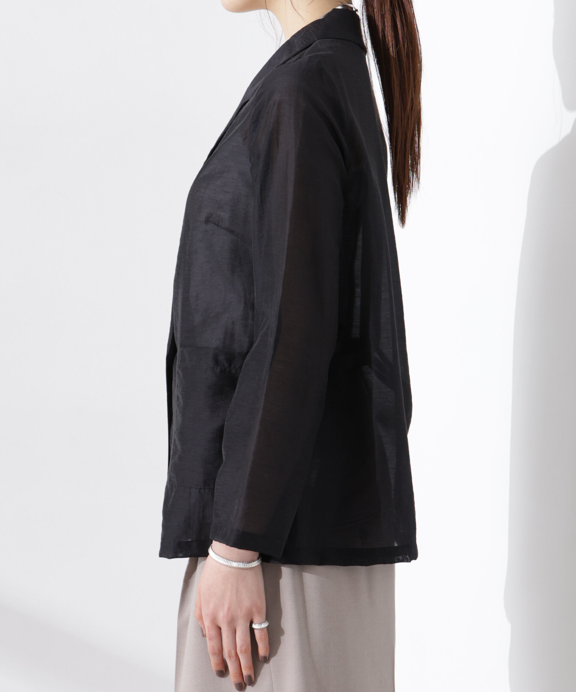 nano･universe「シアーシングルジャケット」|テーラードジャケット|