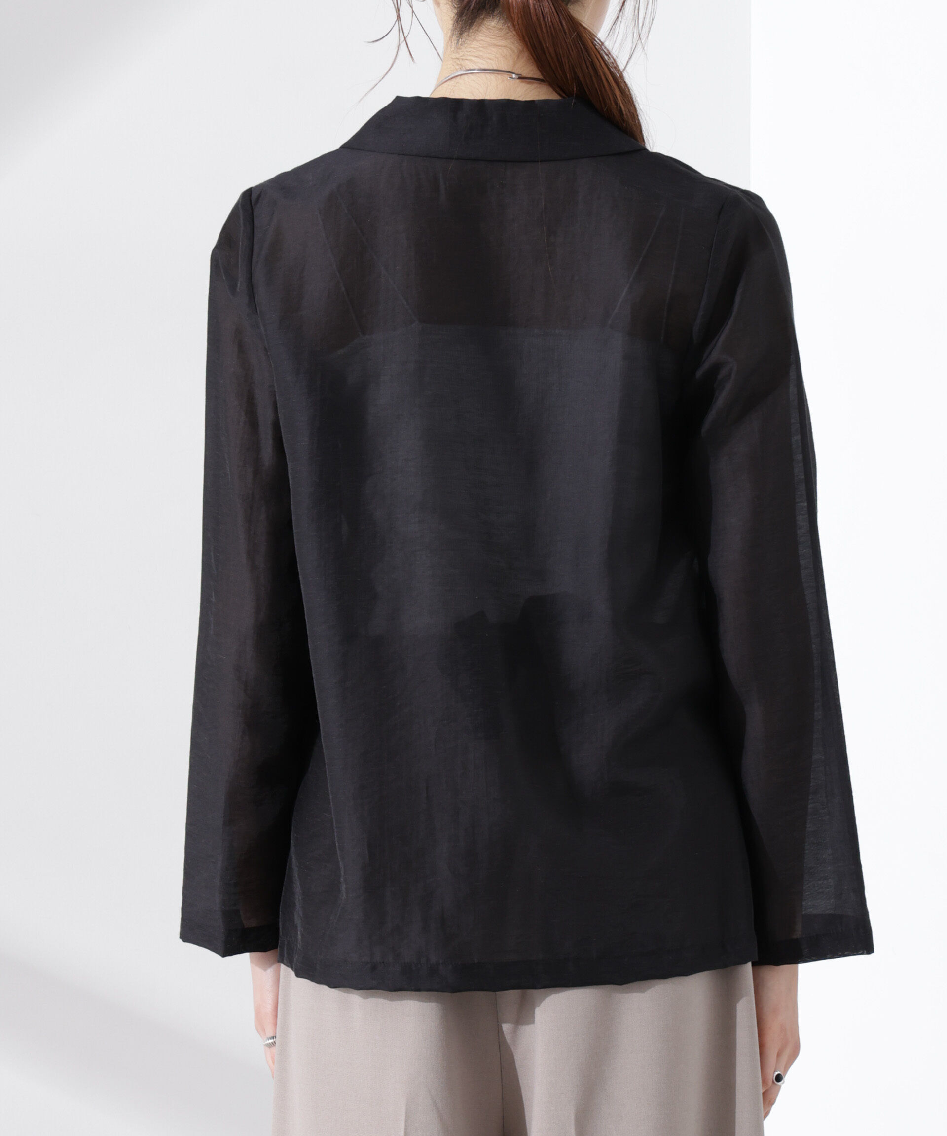 nano･universe「シアーシングルジャケット」|テーラードジャケット|