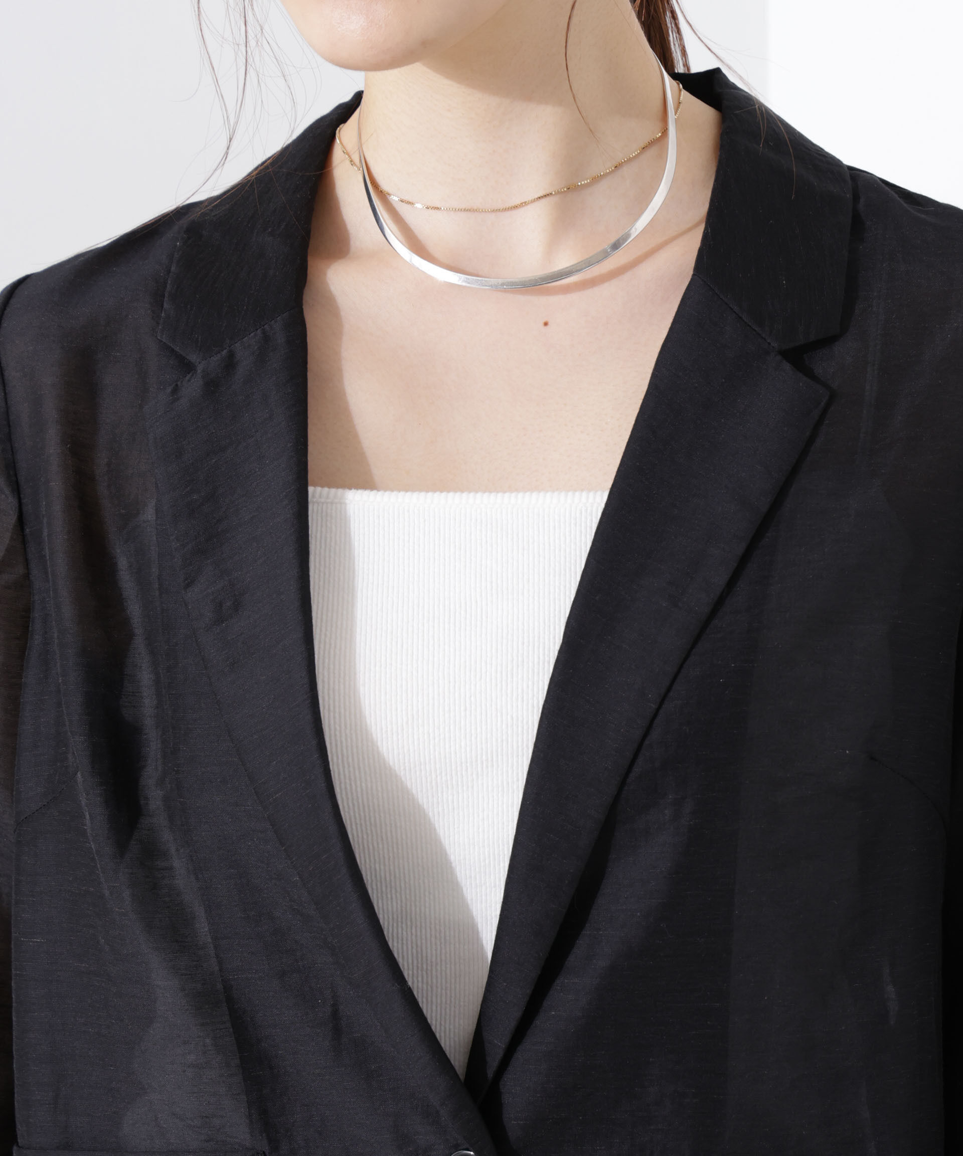 nano･universe「シアーシングルジャケット」|テーラードジャケット|