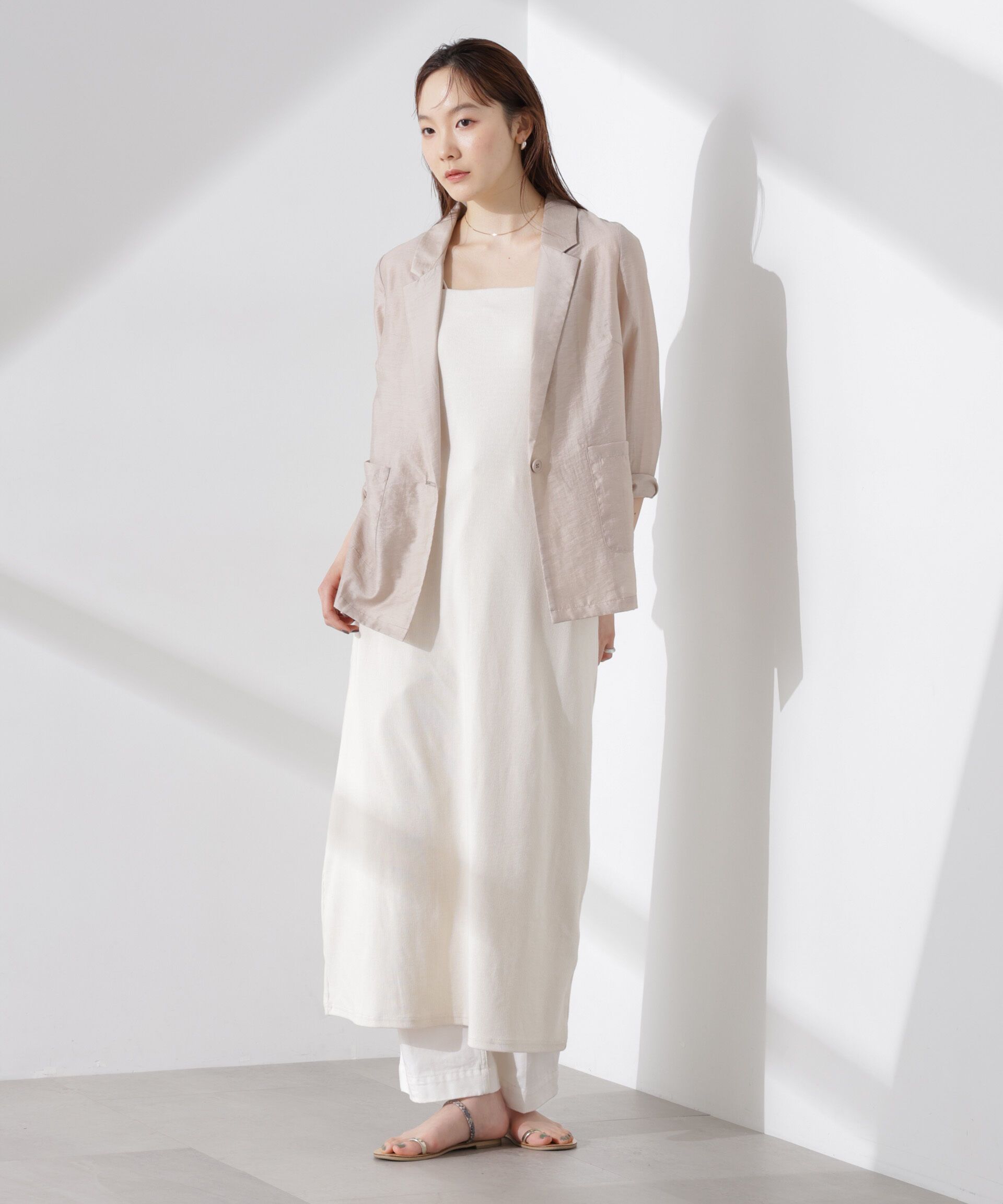 nano･universe「シアーシングルジャケット」|テーラードジャケット|