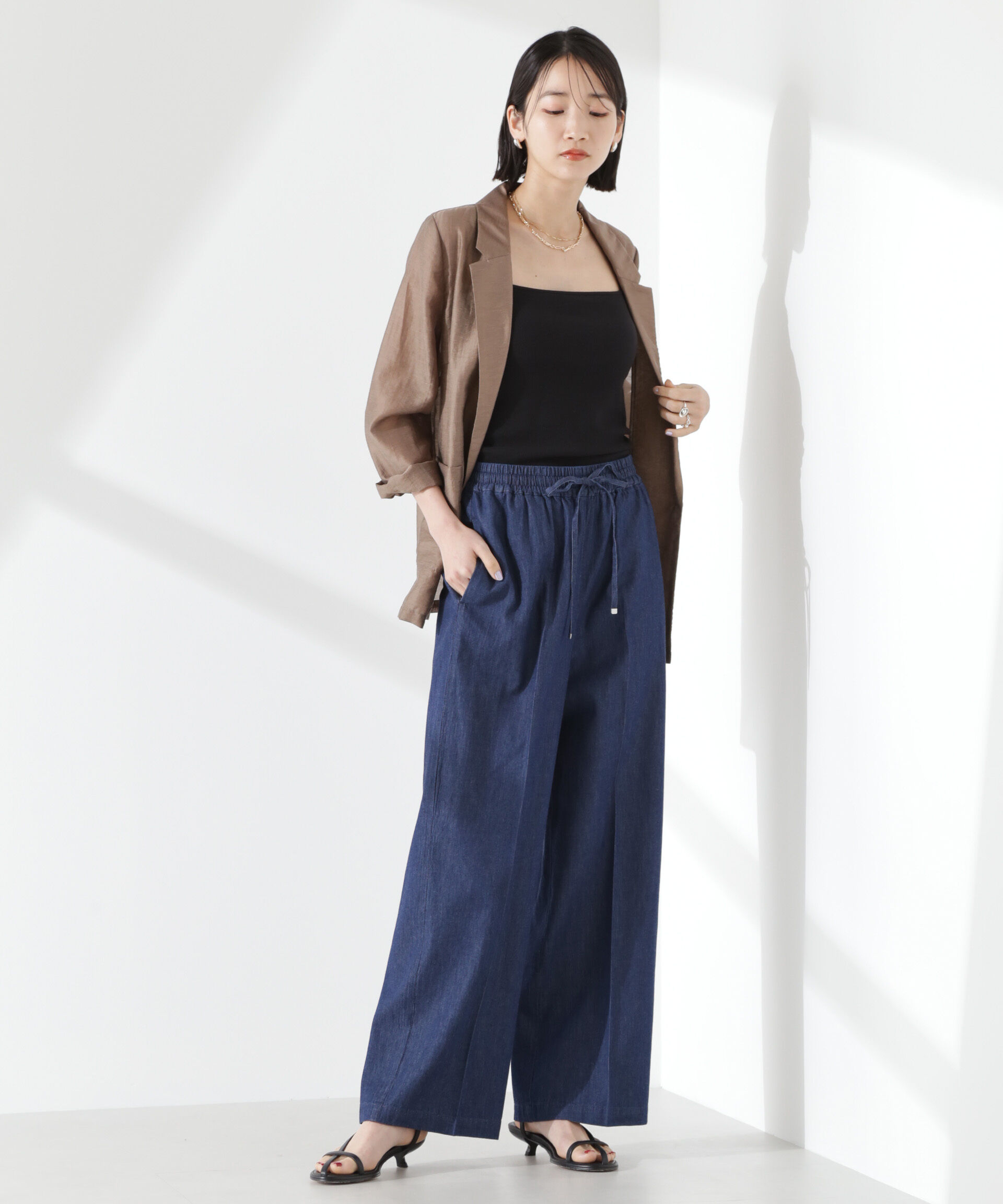 nano･universe「シアーシングルジャケット」|テーラードジャケット|