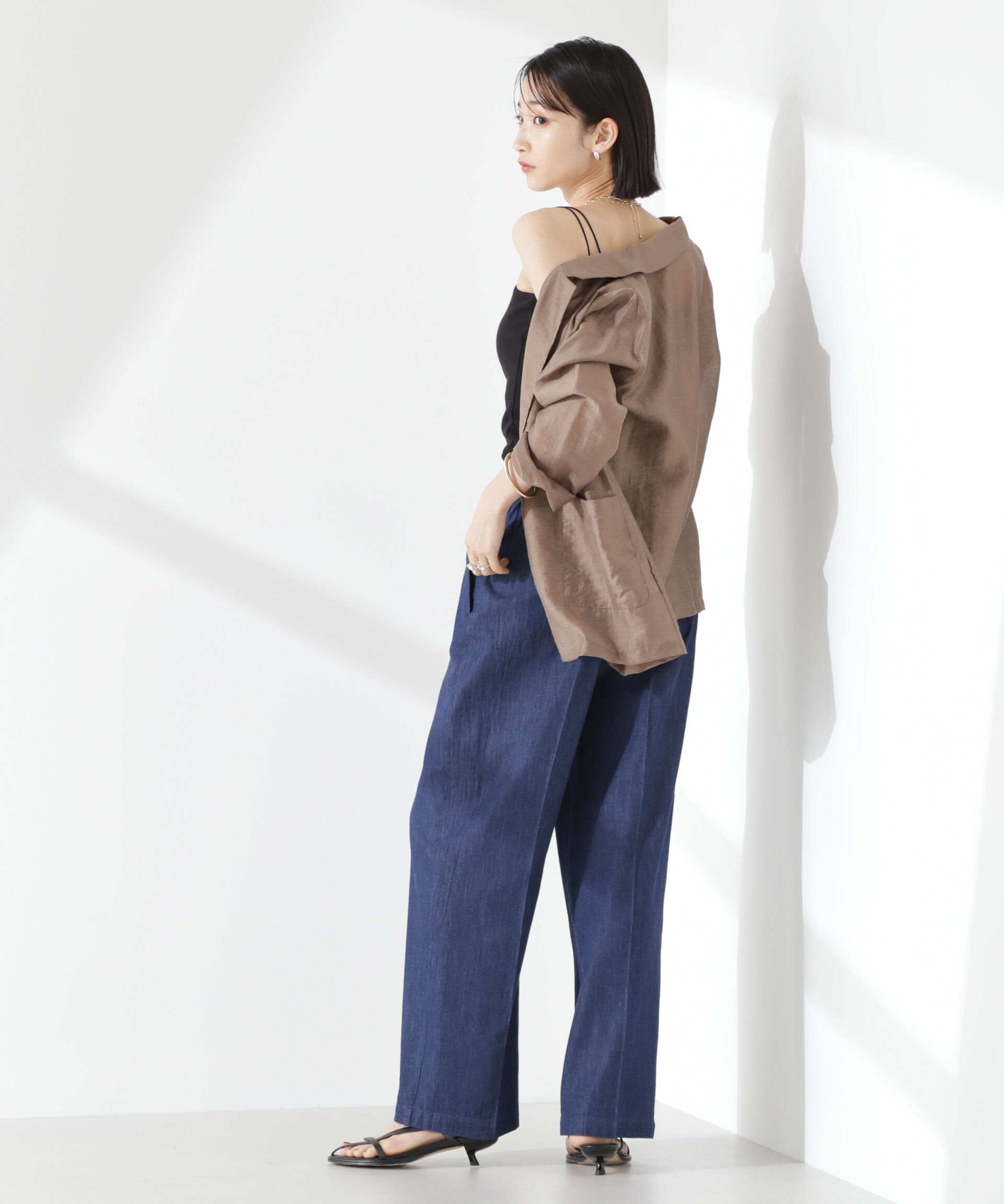 nano･universe「シアーシングルジャケット」|テーラードジャケット|