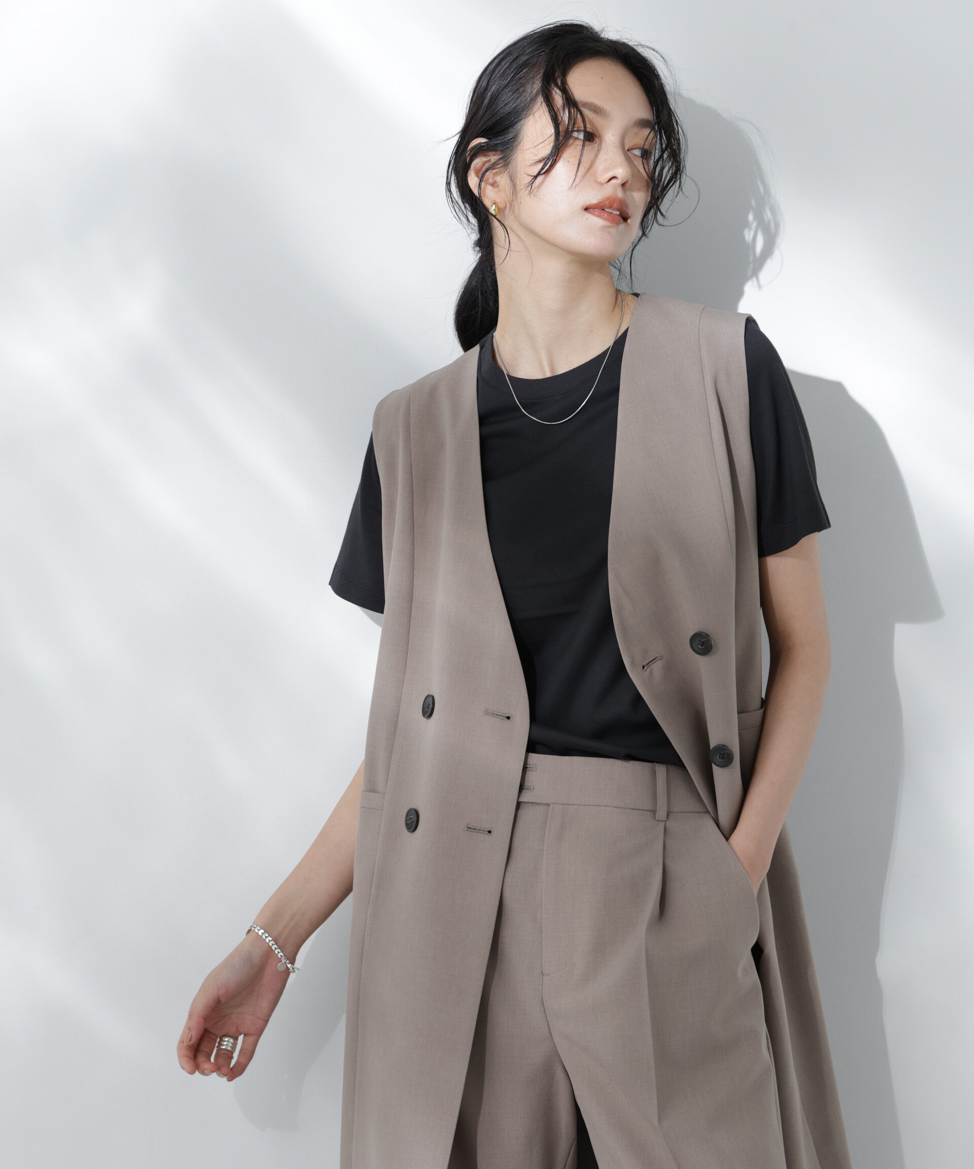 nano･universe「Anti Soaked(R) 汗染み防止クルーネックTシャツ」|Tシャツ・カットソー|