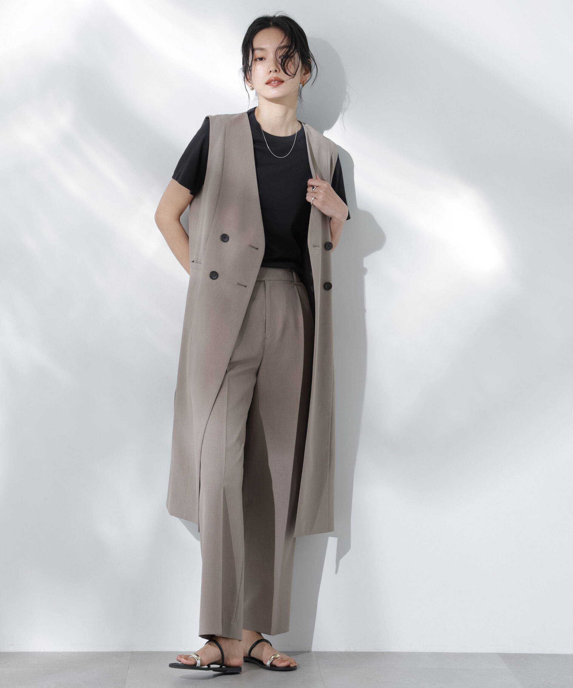 nano･universe「Anti Soaked(R) 汗染み防止クルーネックTシャツ」|Tシャツ・カットソー|