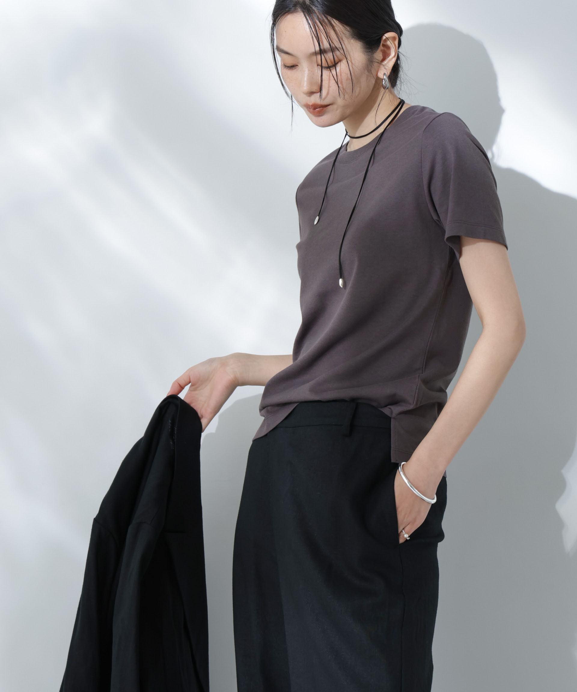 nano･universe「Anti Soaked(R) 汗染み防止クルーネックTシャツ」|Tシャツ・カットソー|