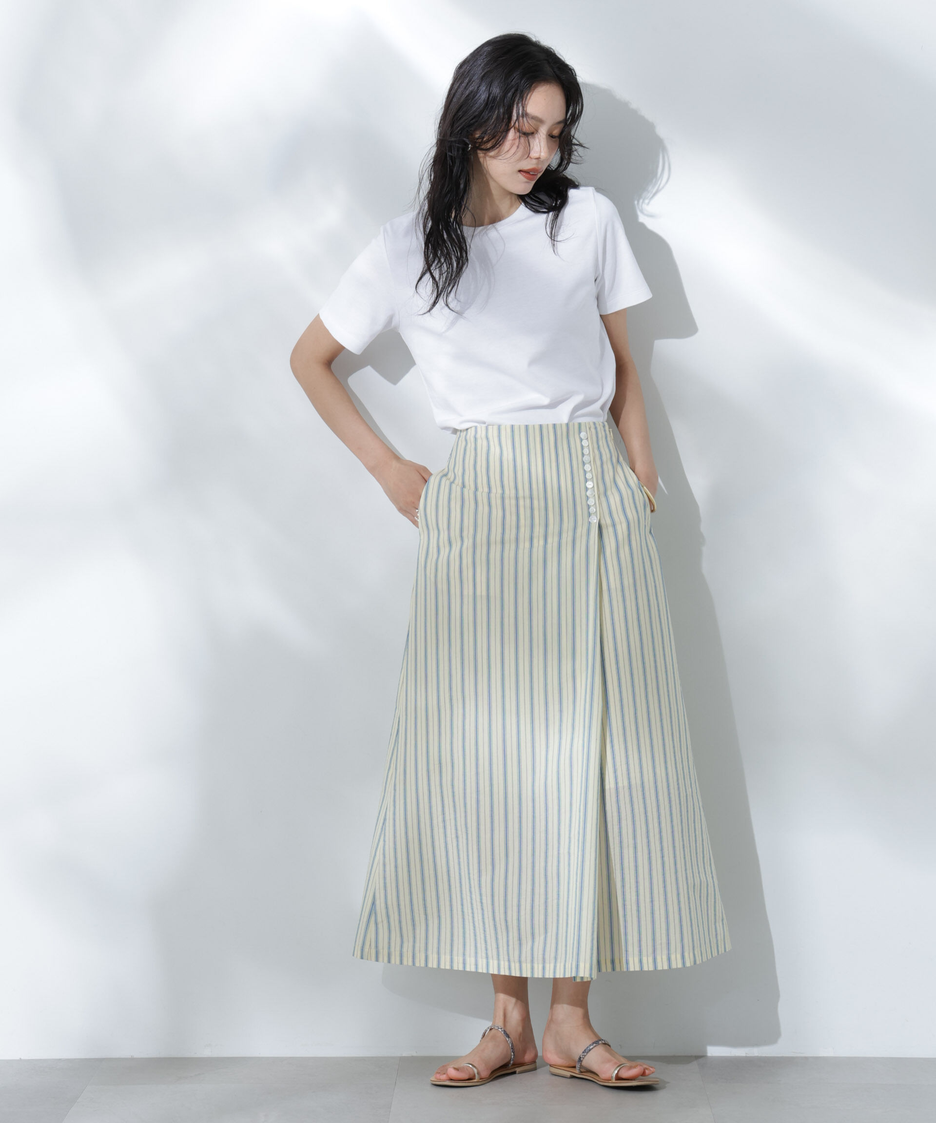 nano･universe「Anti Soaked(R) 汗染み防止クルーネックTシャツ」|Tシャツ・カットソー|