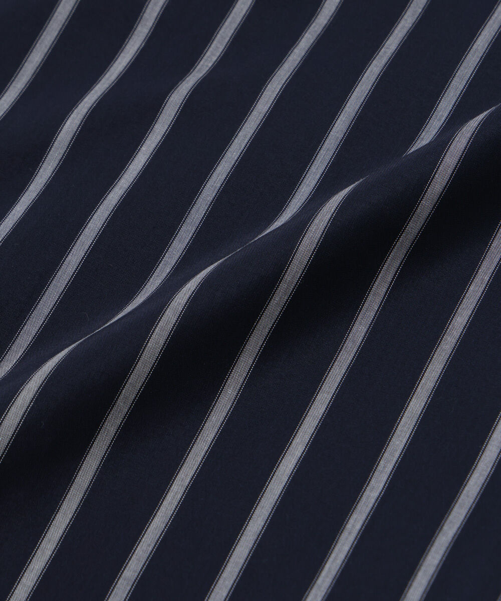 nano･universe「「大人のワイドシャツ」ストライプオープンカラー半袖シャツ」|シャツ・ブラウス|