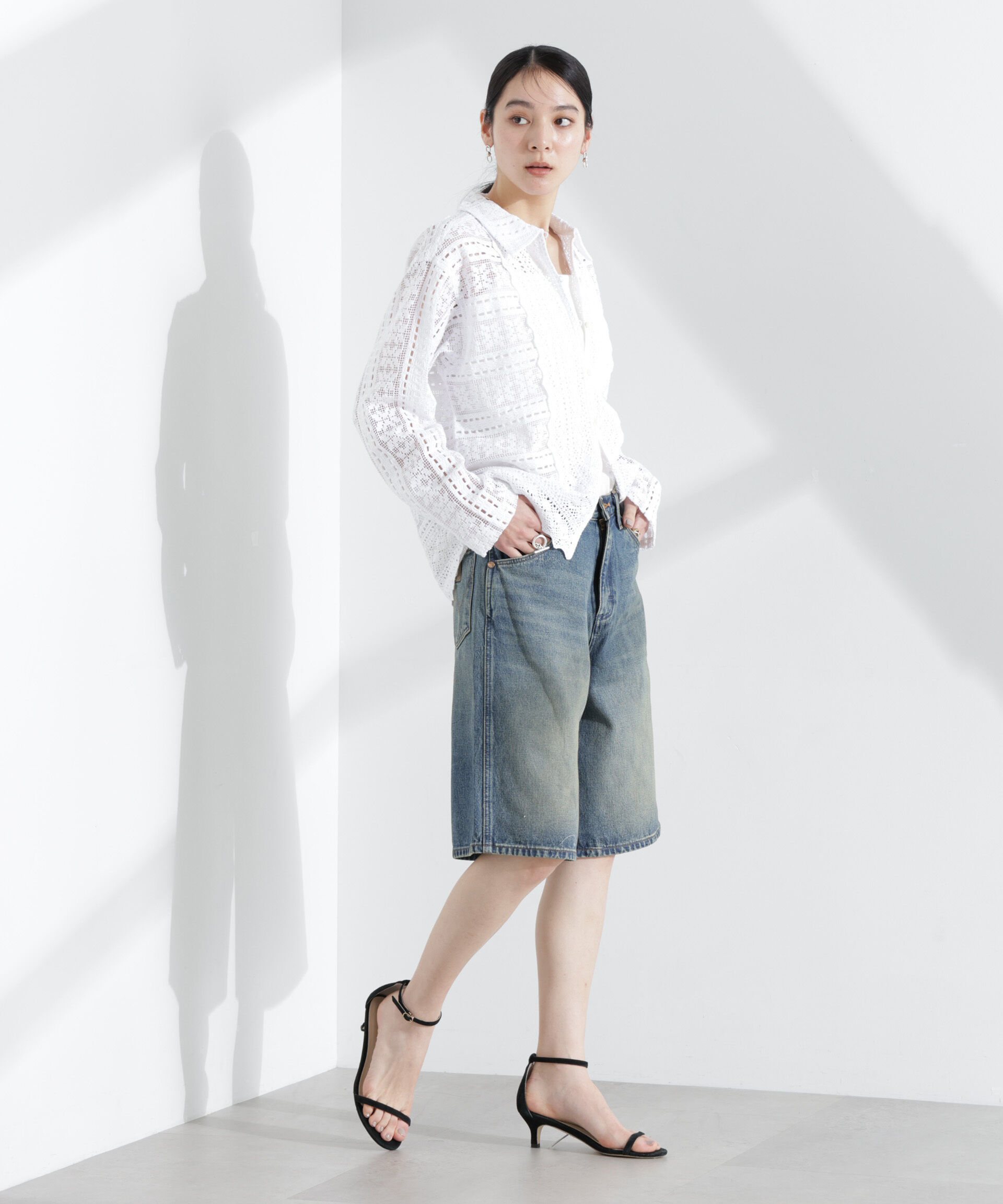 nano･universe「Wrangler/DENIM SHORTS」|チノ|