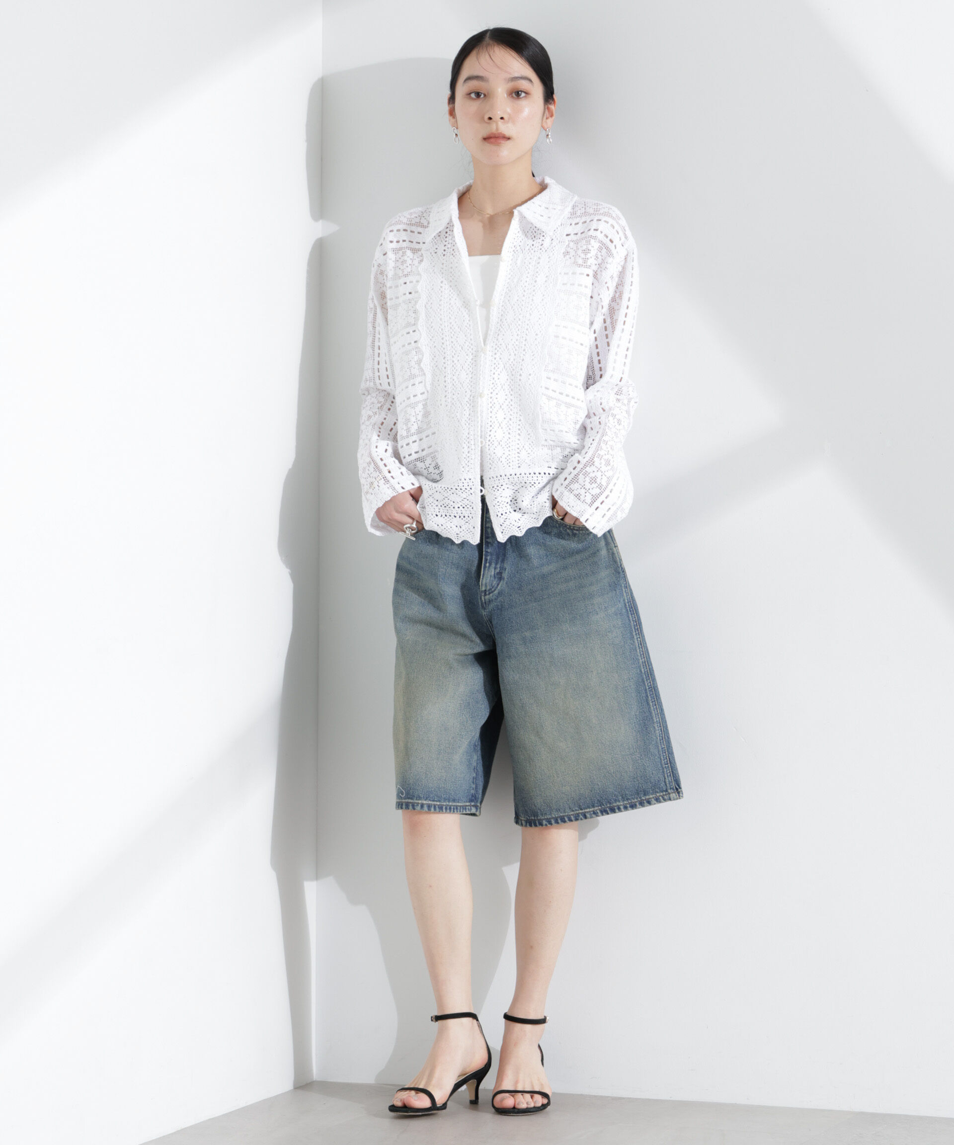 nano･universe「Wrangler/DENIM SHORTS」|チノ|