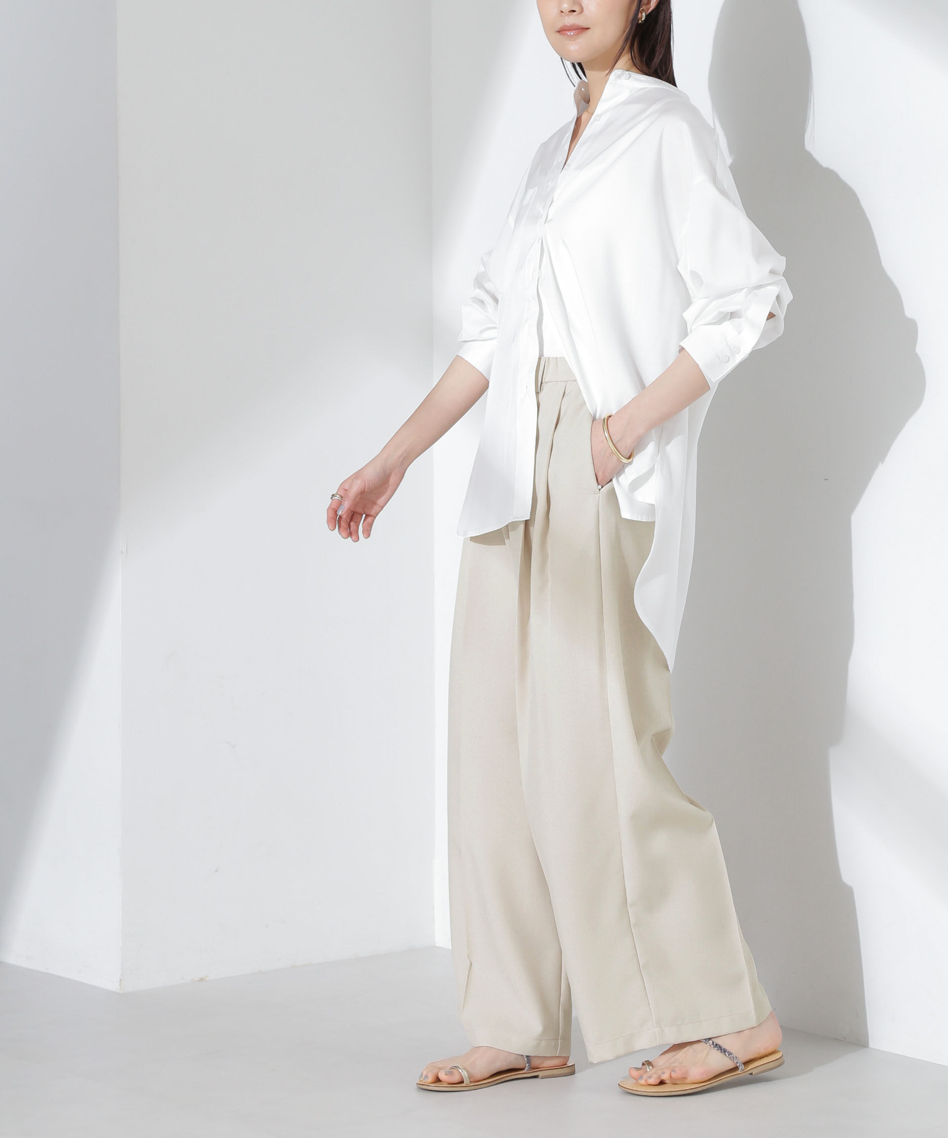 nano･universe「ツータックパンツ」|チノ|