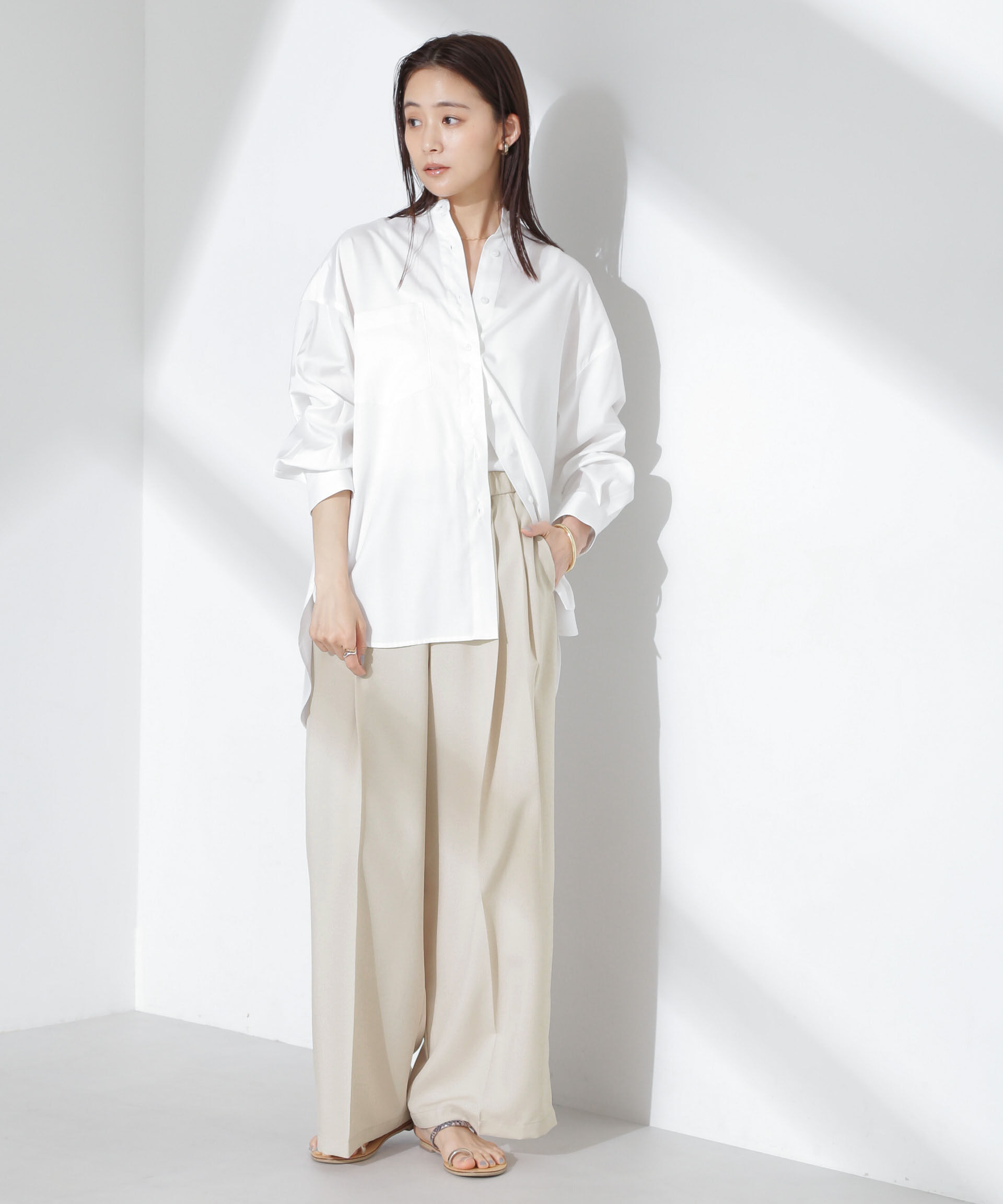 nano･universe「ツータックパンツ」|チノ|