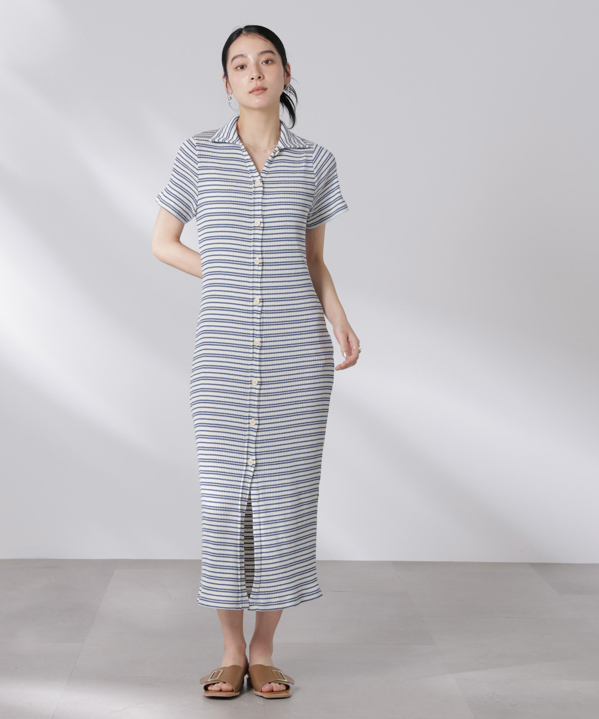 nano･universe「RITA ROW/PAVIA DRESS」|ワンピース|ブルー