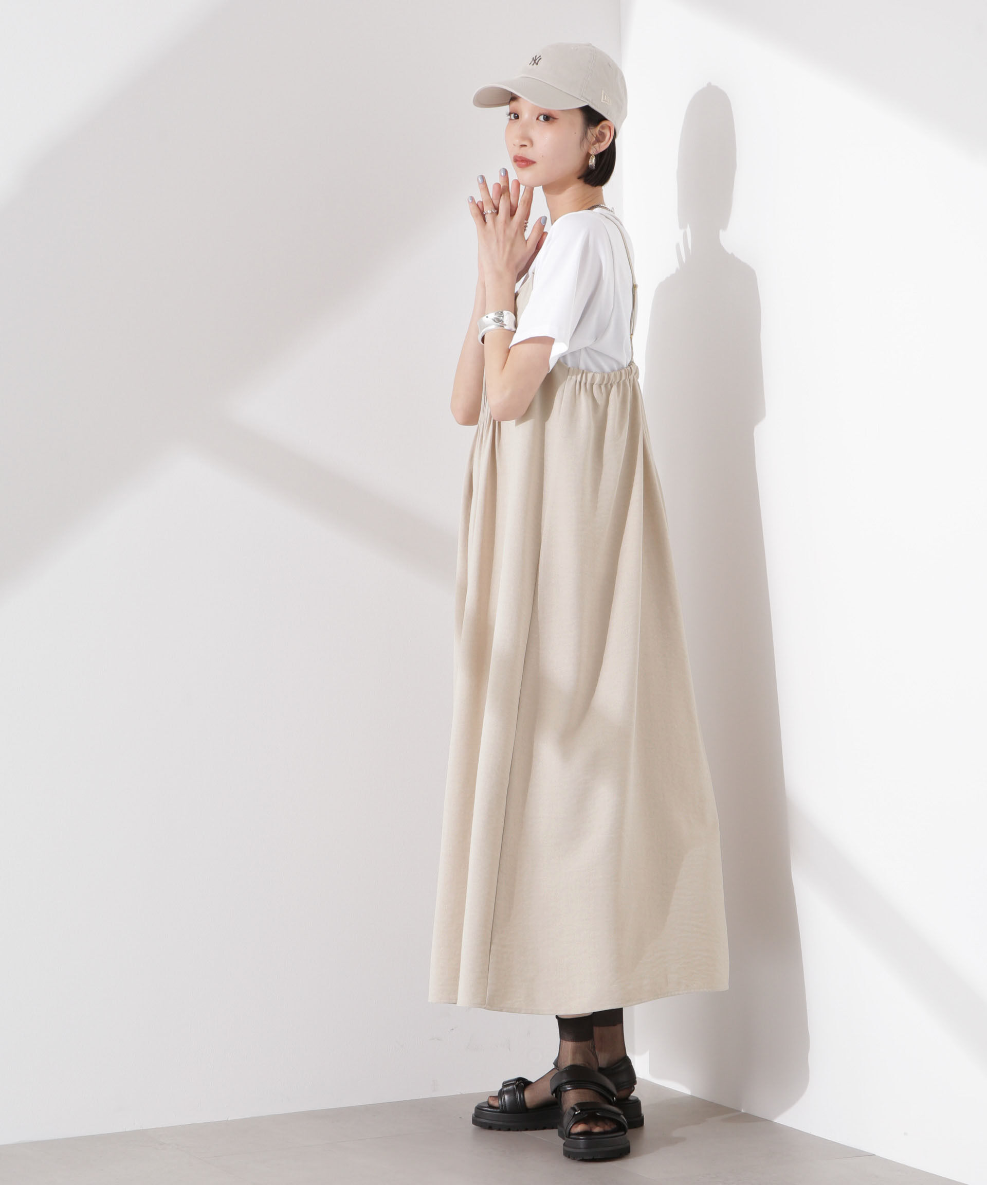 nano･universe「フロントピンタックキャミソールワンピース」|ワンピース|