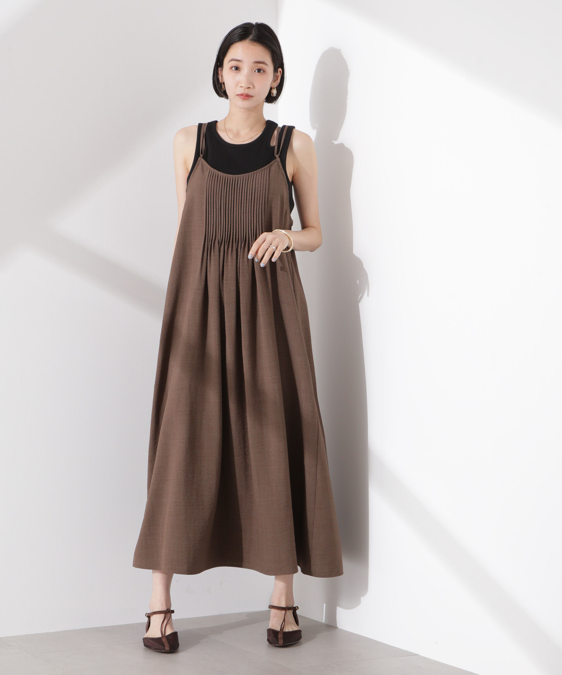 nano･universe「フロントピンタックキャミソールワンピース」|ワンピース|