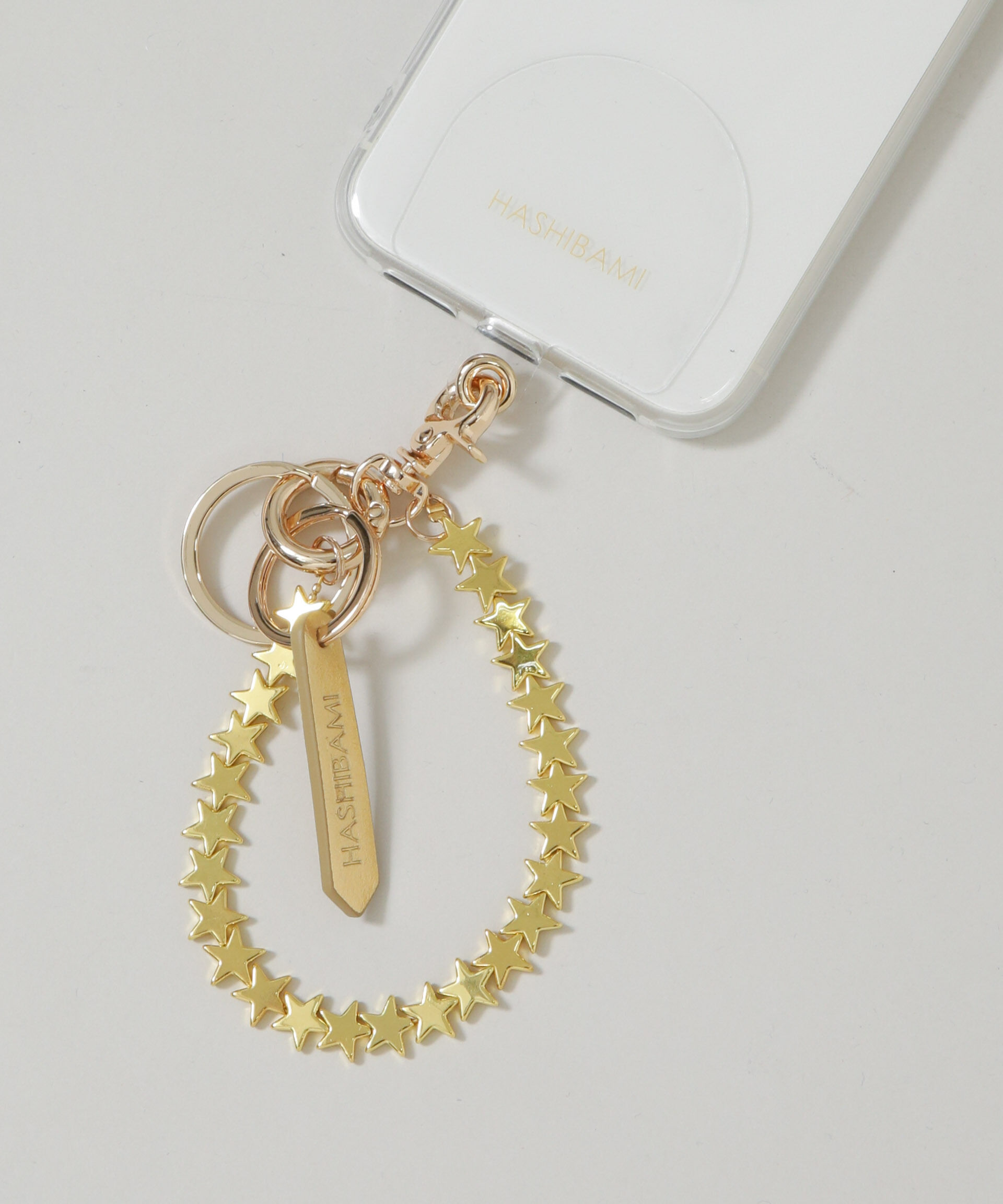 nano･universe「HASHIBAMI/ヘマタイト スター スマホハンドストラップ」|その他|ゴールド