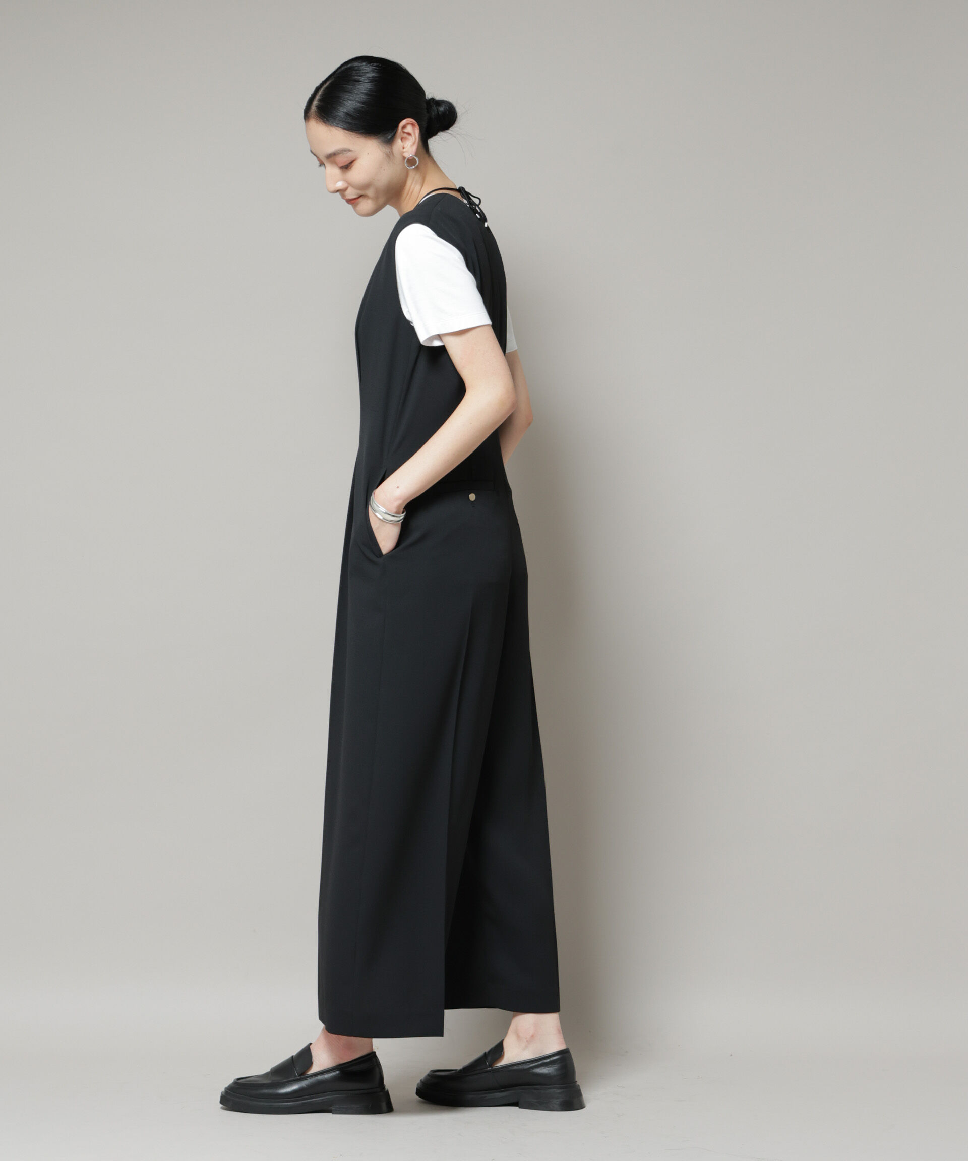 nano･universe「Vネックオールインワン」|ワンピース|