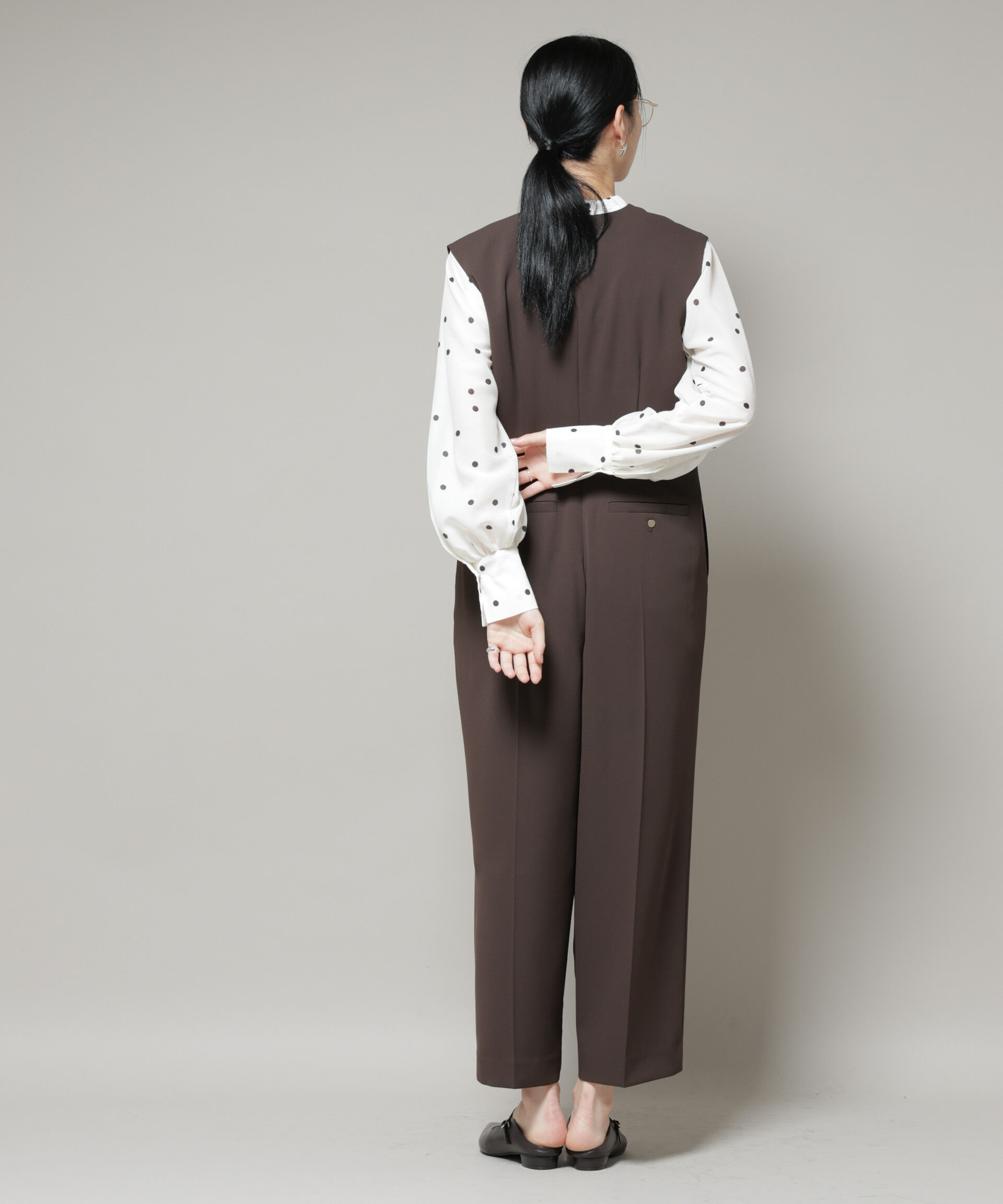 nano･universe「Vネックオールインワン」|ワンピース|