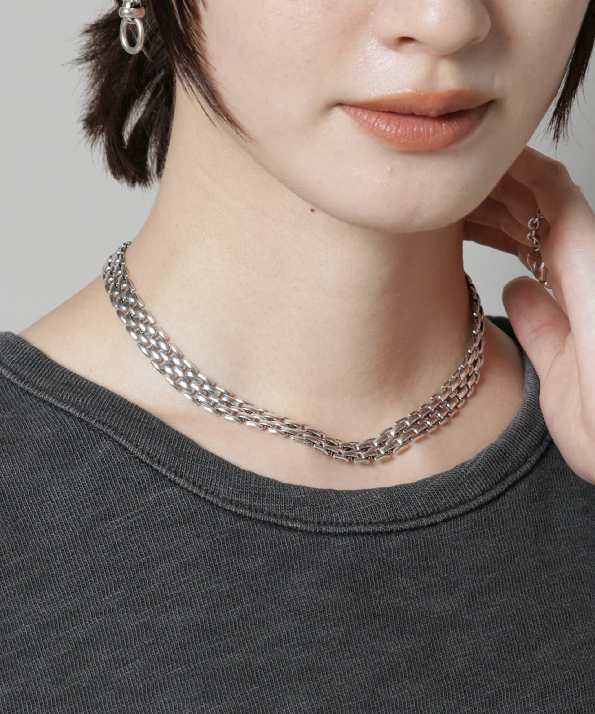 nano･universe「PHILIPPE AUDIBERT/Miller necklace S」|ネックレス|シルバー