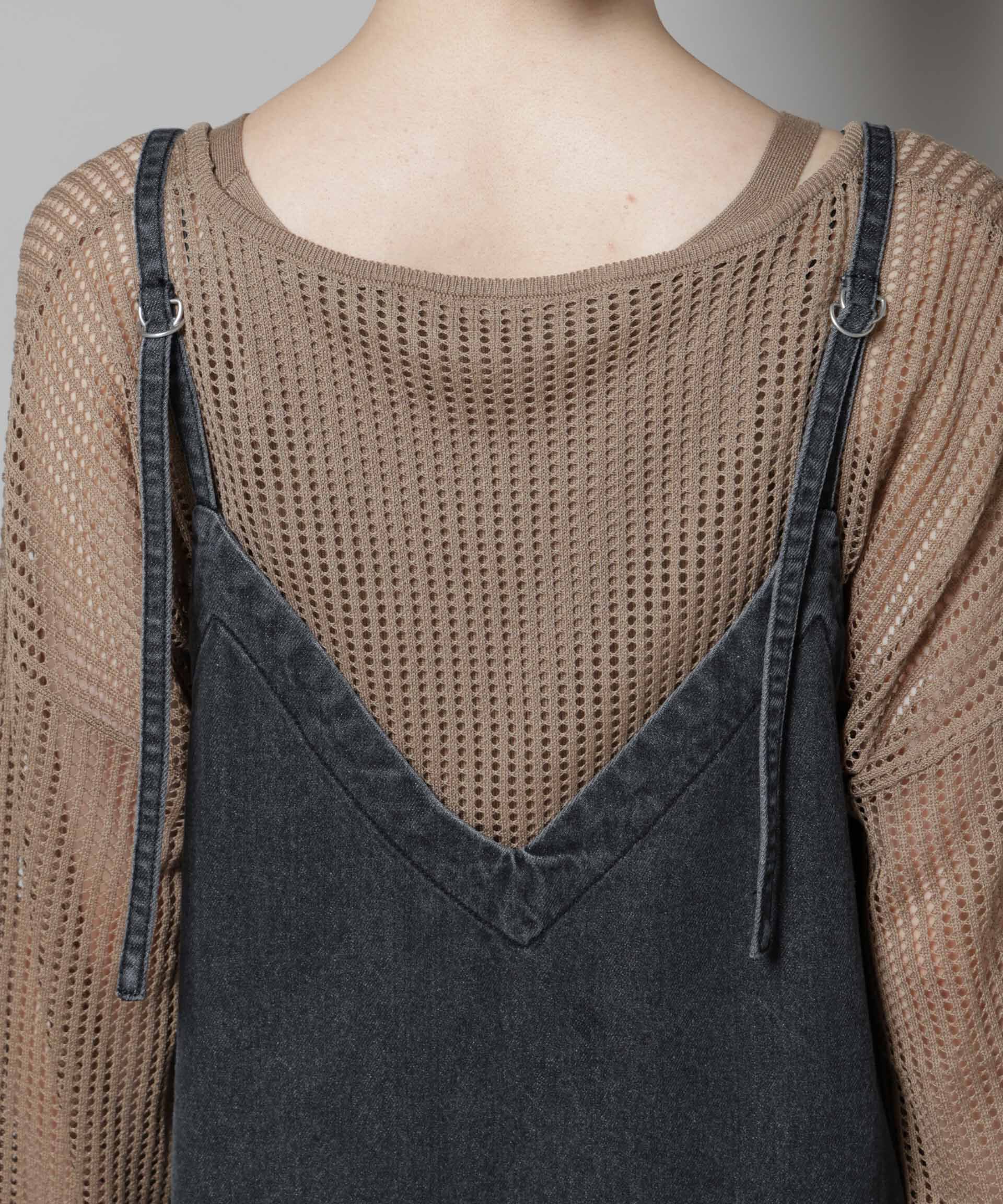 nano･universe「前後2wayデニムキャミソールワンピース」|ワンピース|