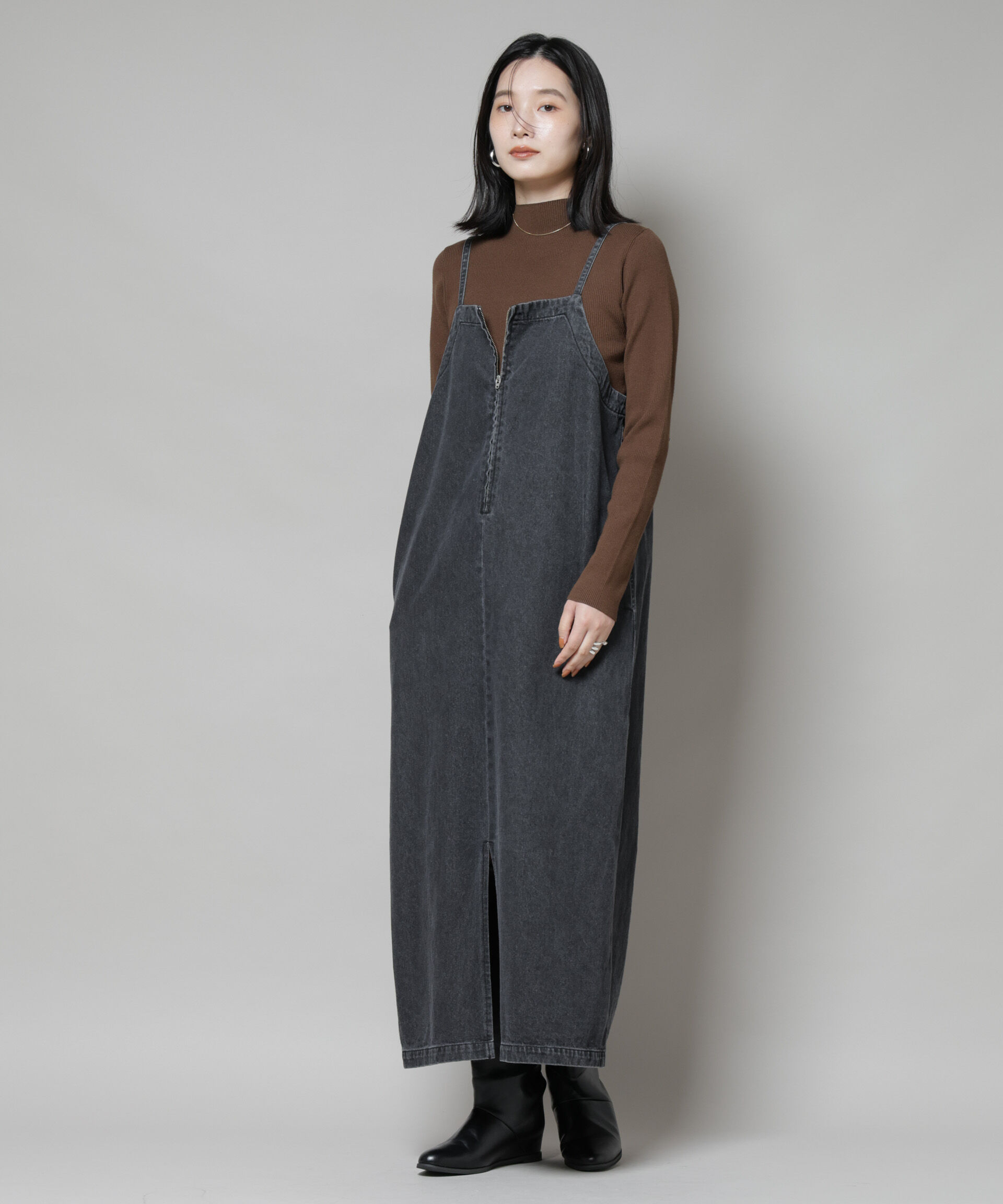 nano･universe「前後2wayデニムキャミソールワンピース」|ワンピース|