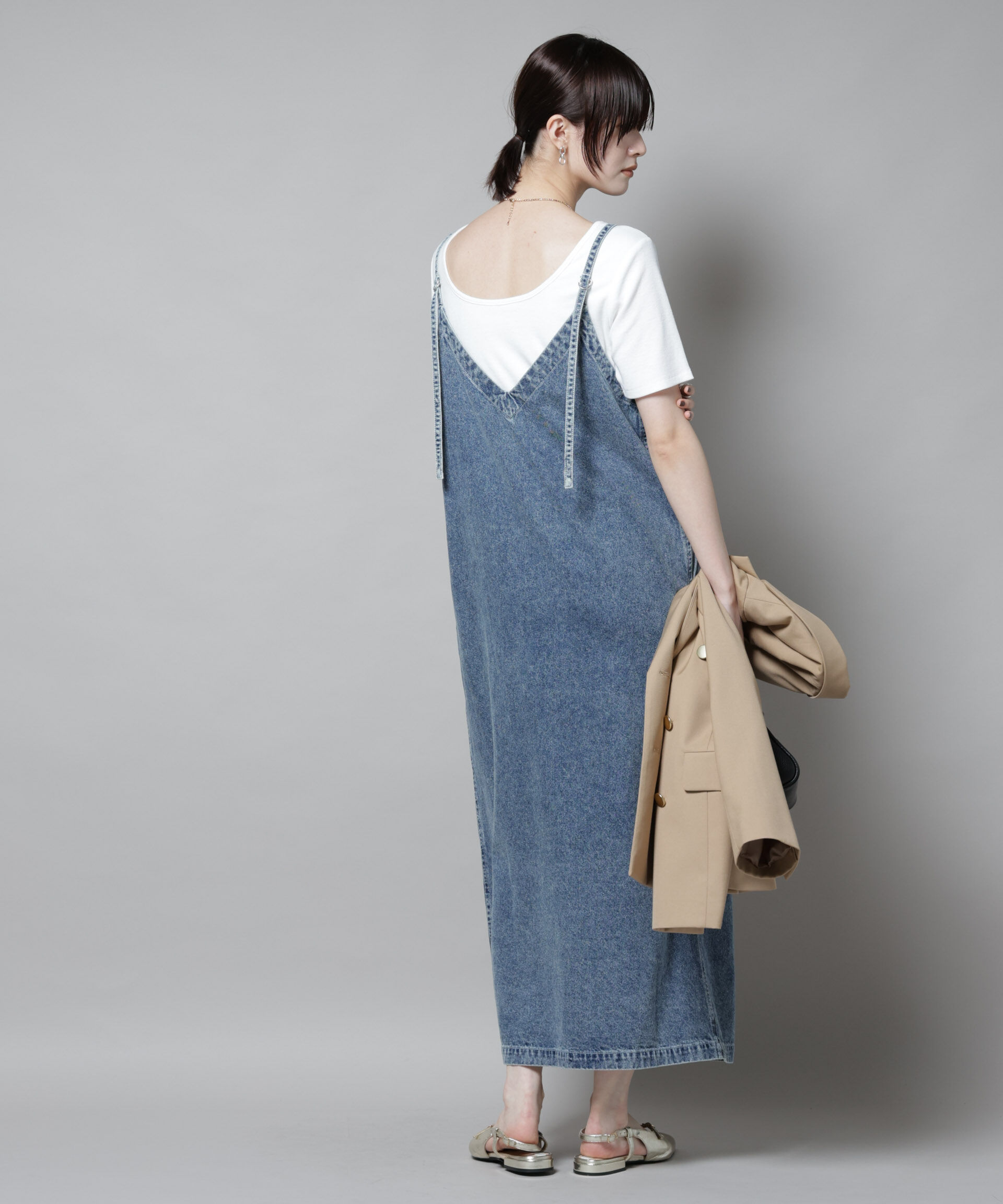 nano･universe「前後2wayデニムキャミソールワンピース」|ワンピース|