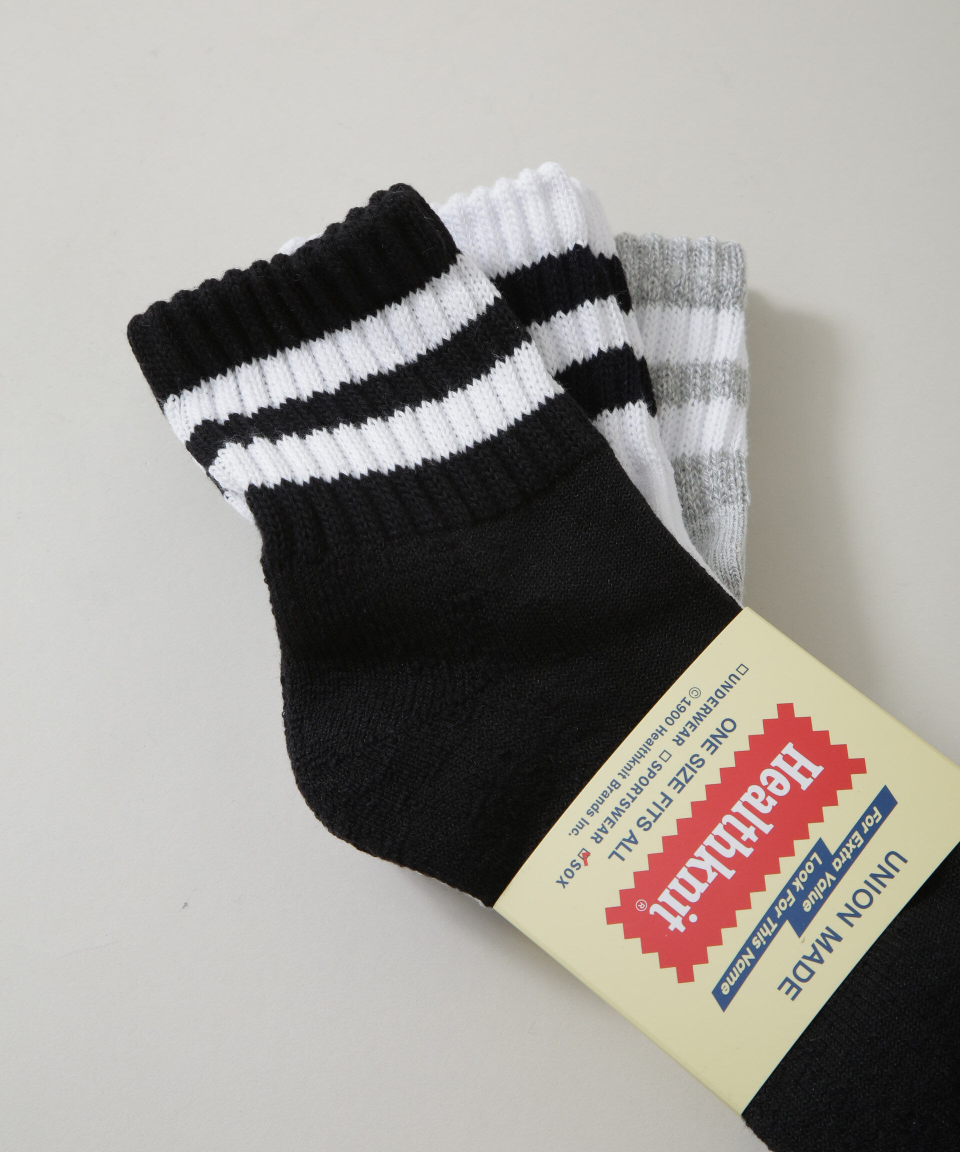 nano･universe「Healthknit/シンカーモノトーン2本ライン ソックス 3足セット」|ソックス|