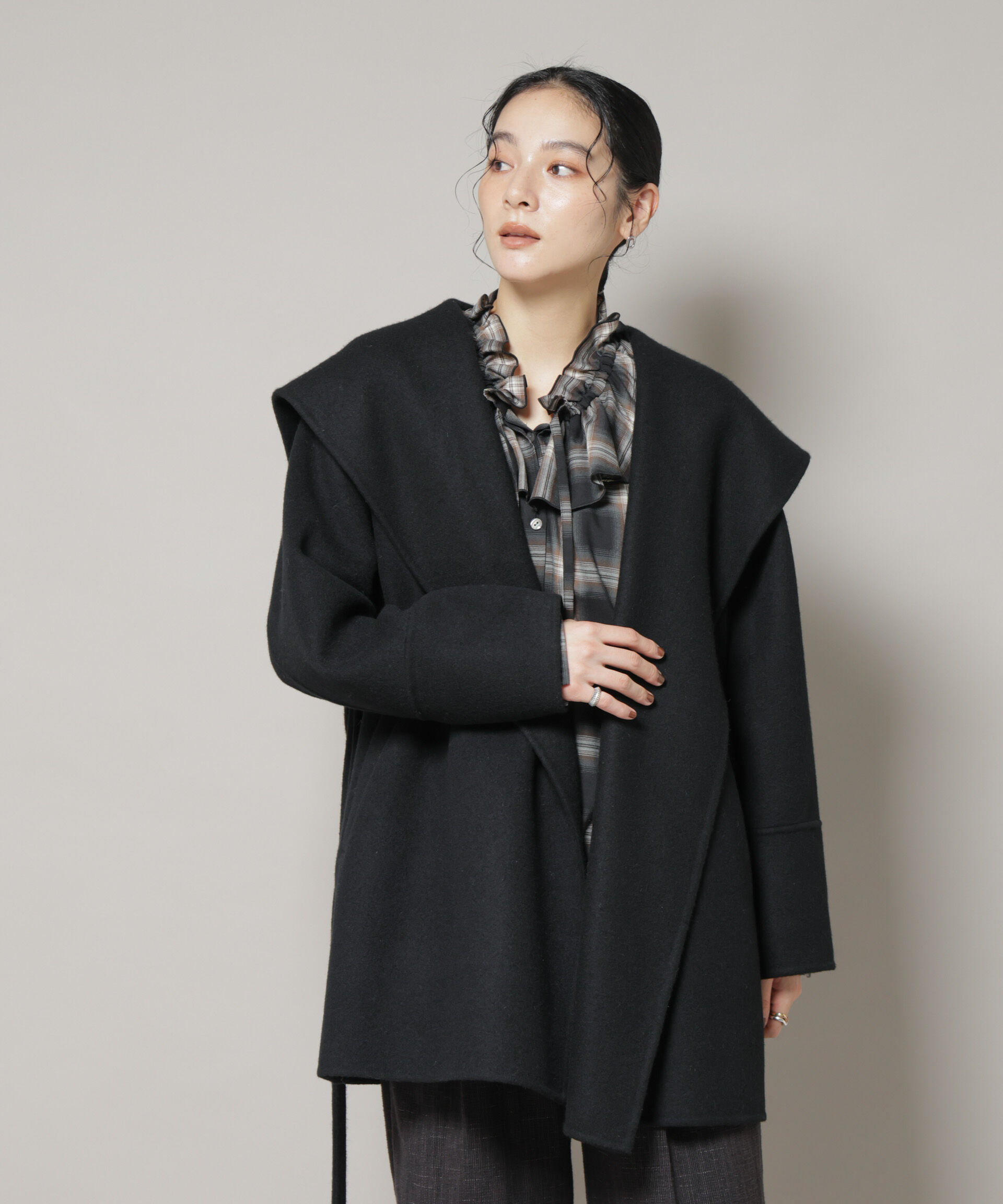 nano･universe「SUPER110blend リバーショールミディコート」|その他|