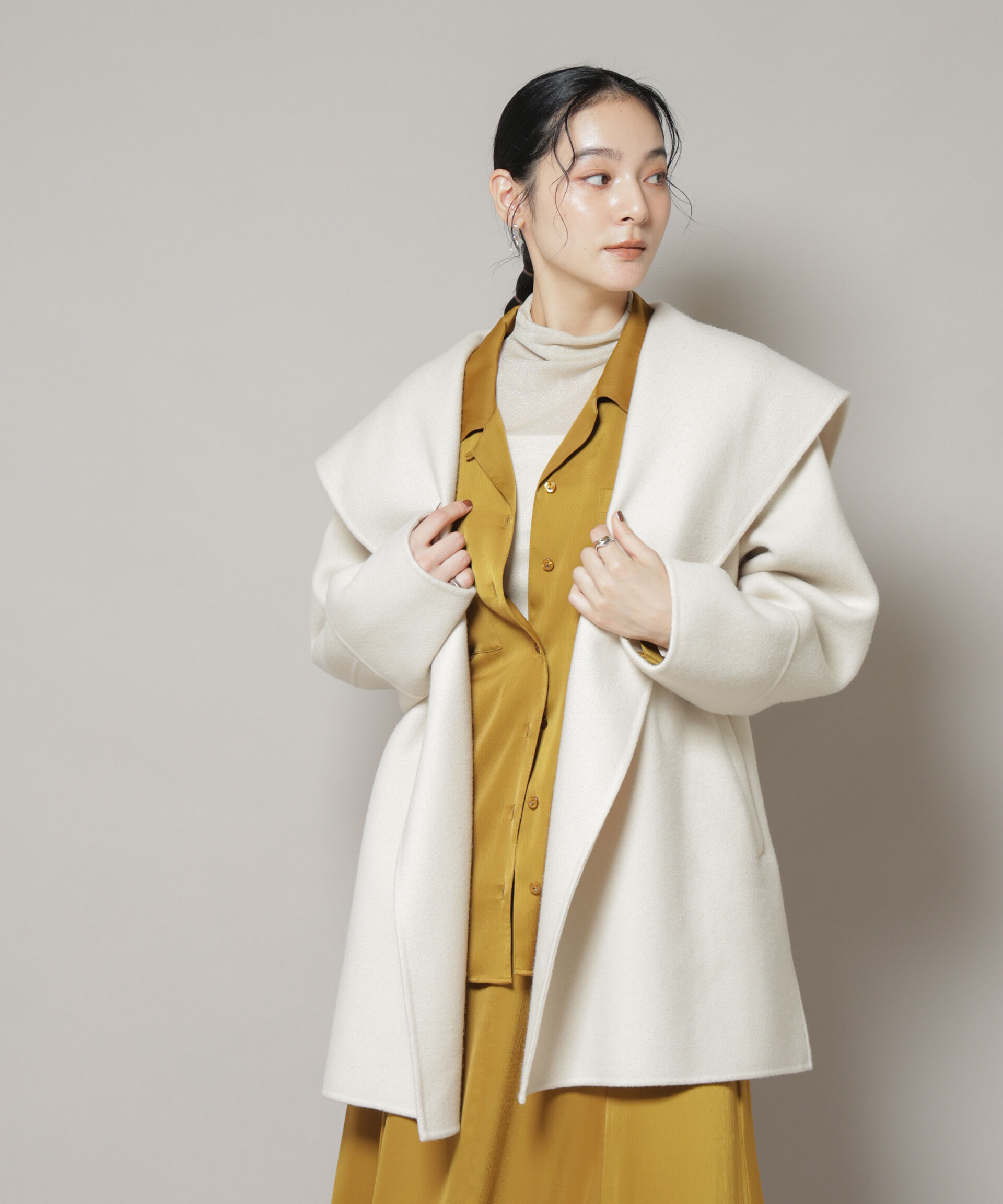 nano･universe「SUPER110blend リバーショールミディコート」|その他|