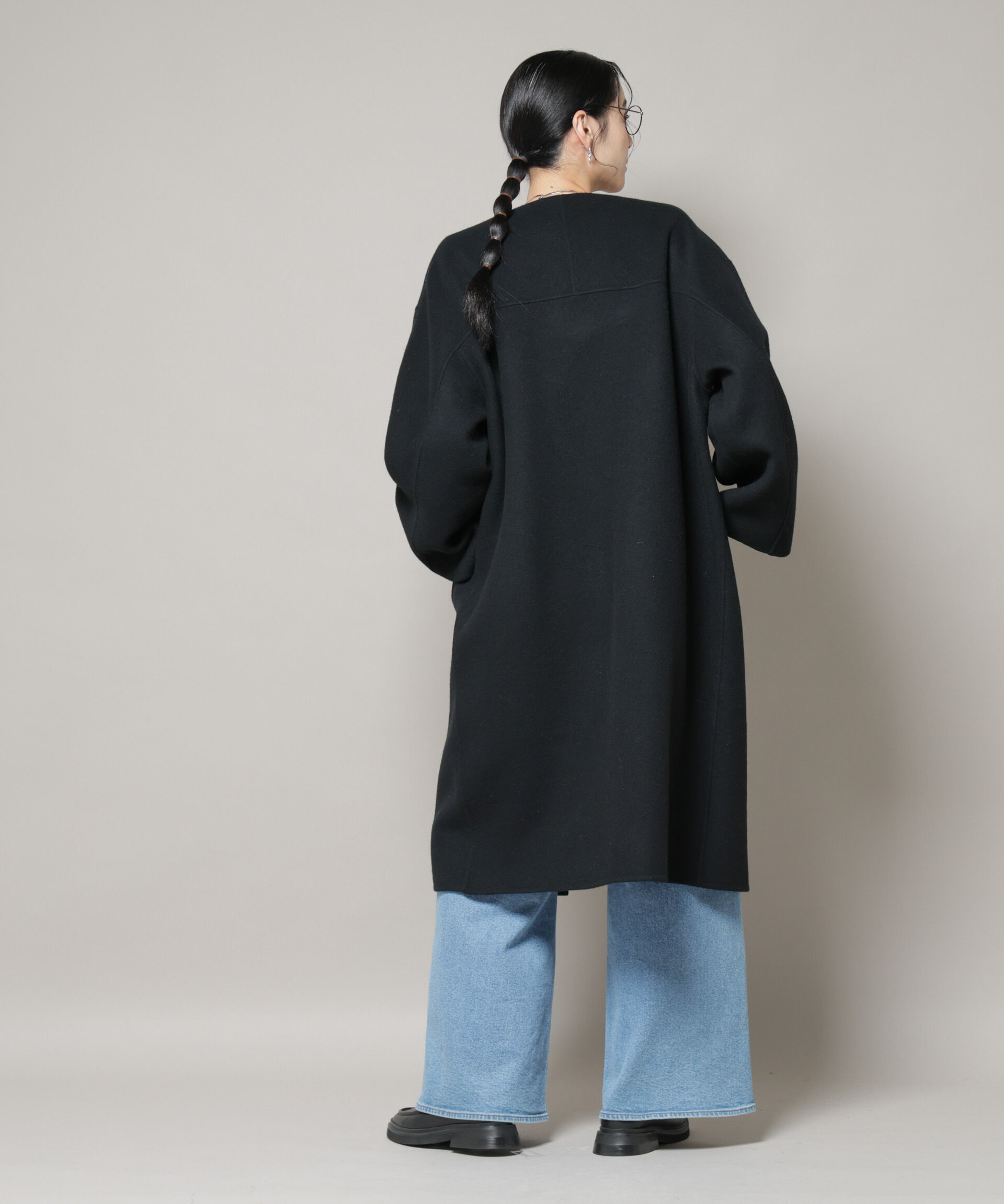 nano･universe「SUPER110blend リバーノーカラーロングコート」|その他|